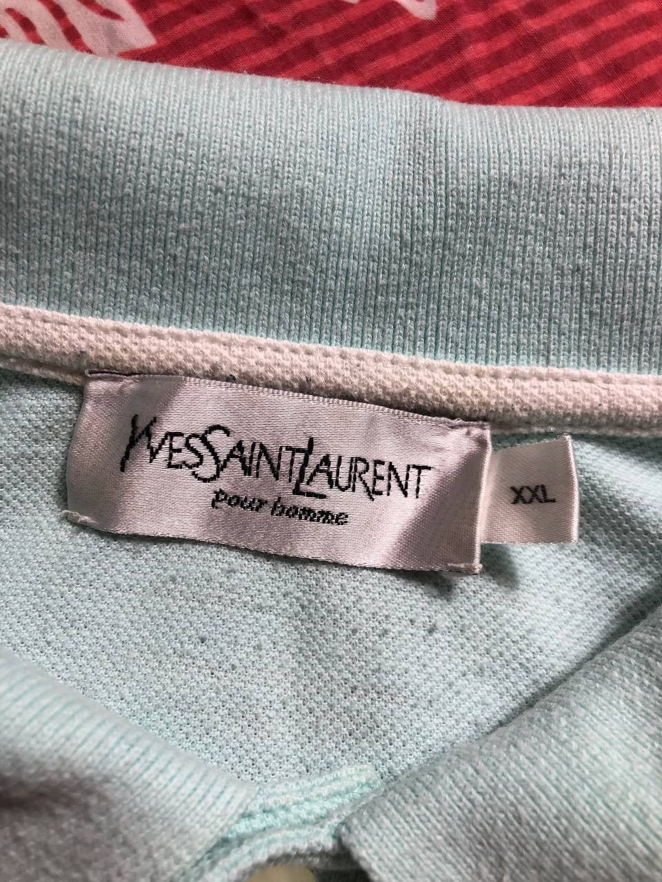 Yves Saint Laurent Vintage Yves Saint Laurent Big Logo YSL Polo T Shirt Size US XXL / EU 58 / 5 - 2 Thumbnail