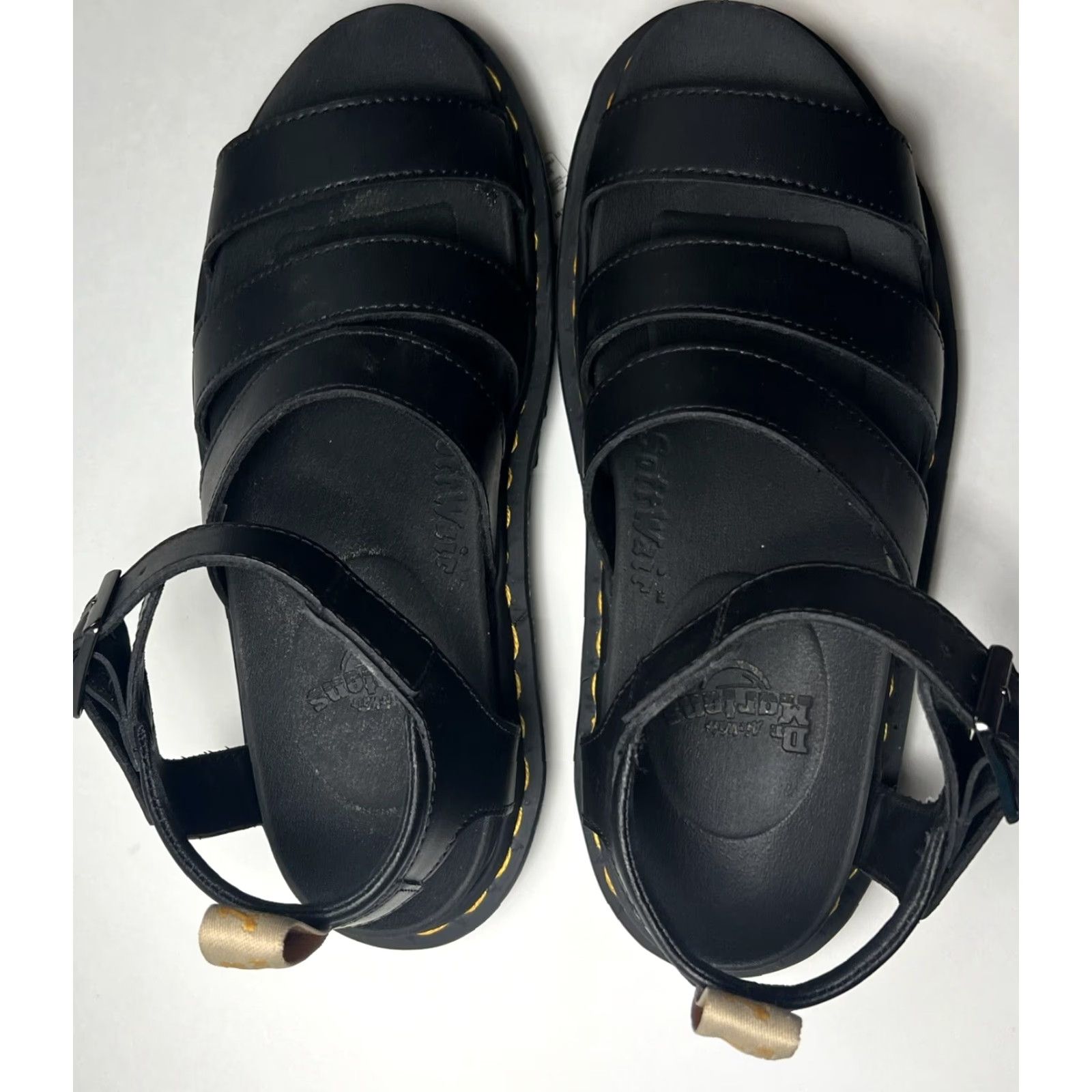 Dr Martens Blaire Women Sandal Black Leather Gladiator Platform Size 8 Ver. Strappy Shoes