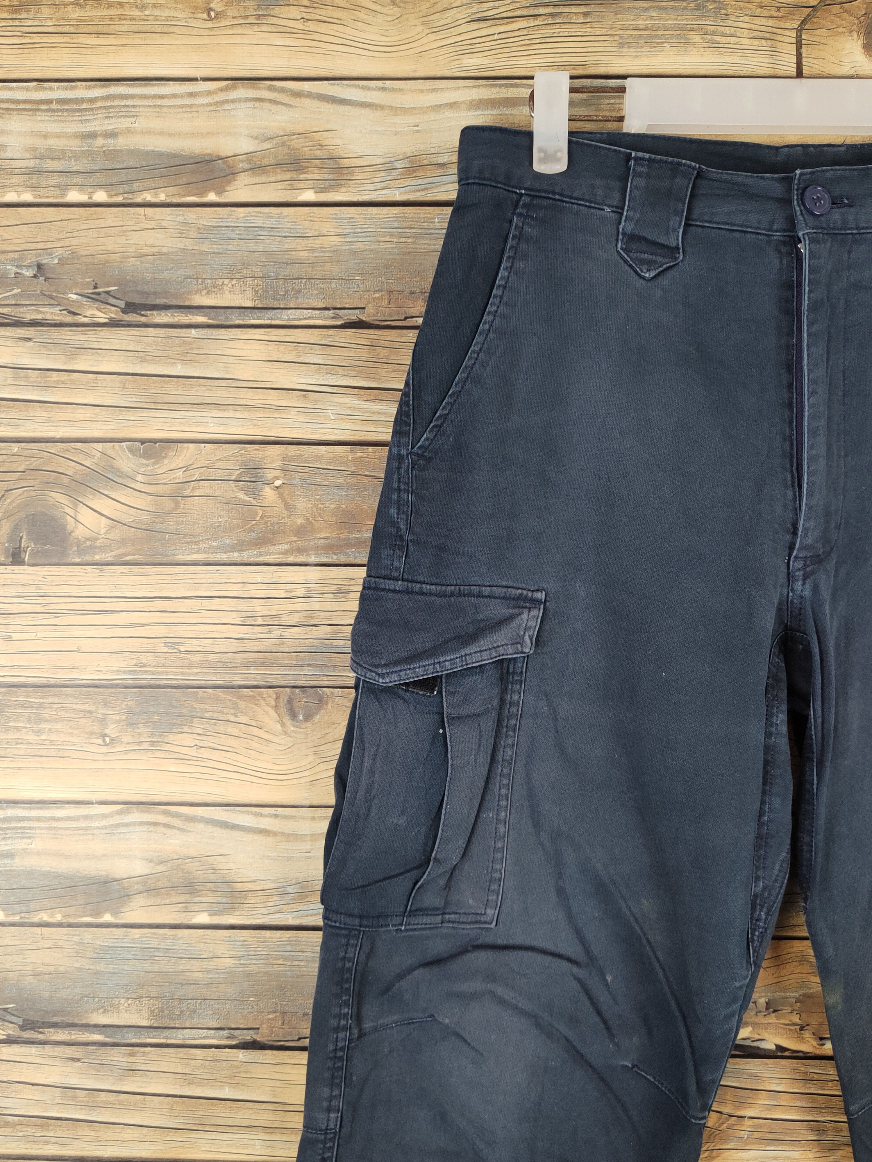 Japanese Brand Japanese Brand Navy Faded Multipocket Cargo Pants #W1038 Size US 31 - 3 Thumbnail