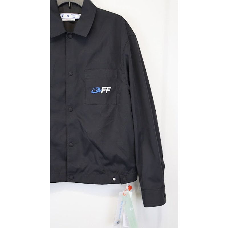Off-White o1rshd1 Exact Opposite Shirt Jacket in Black/White Size US M / EU 48-50 / 2 - 7 Thumbnail