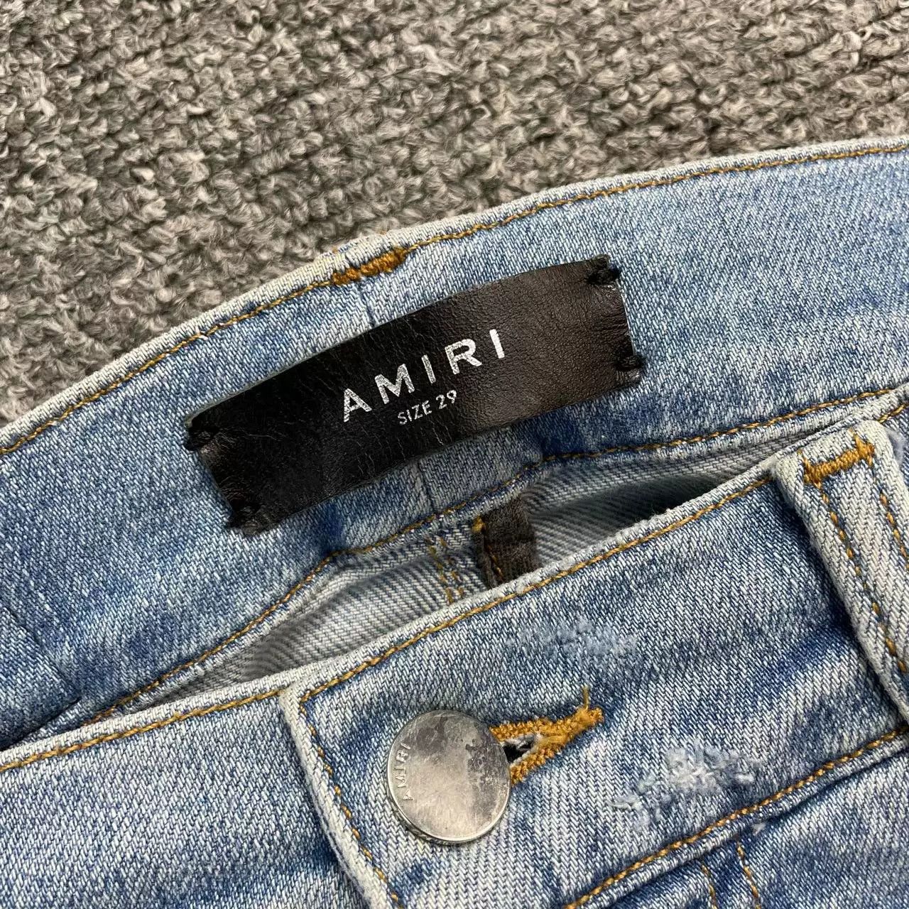 Amiri AMIRI Bandana Distressed Denim Pants Size US 29 - 4 Thumbnail