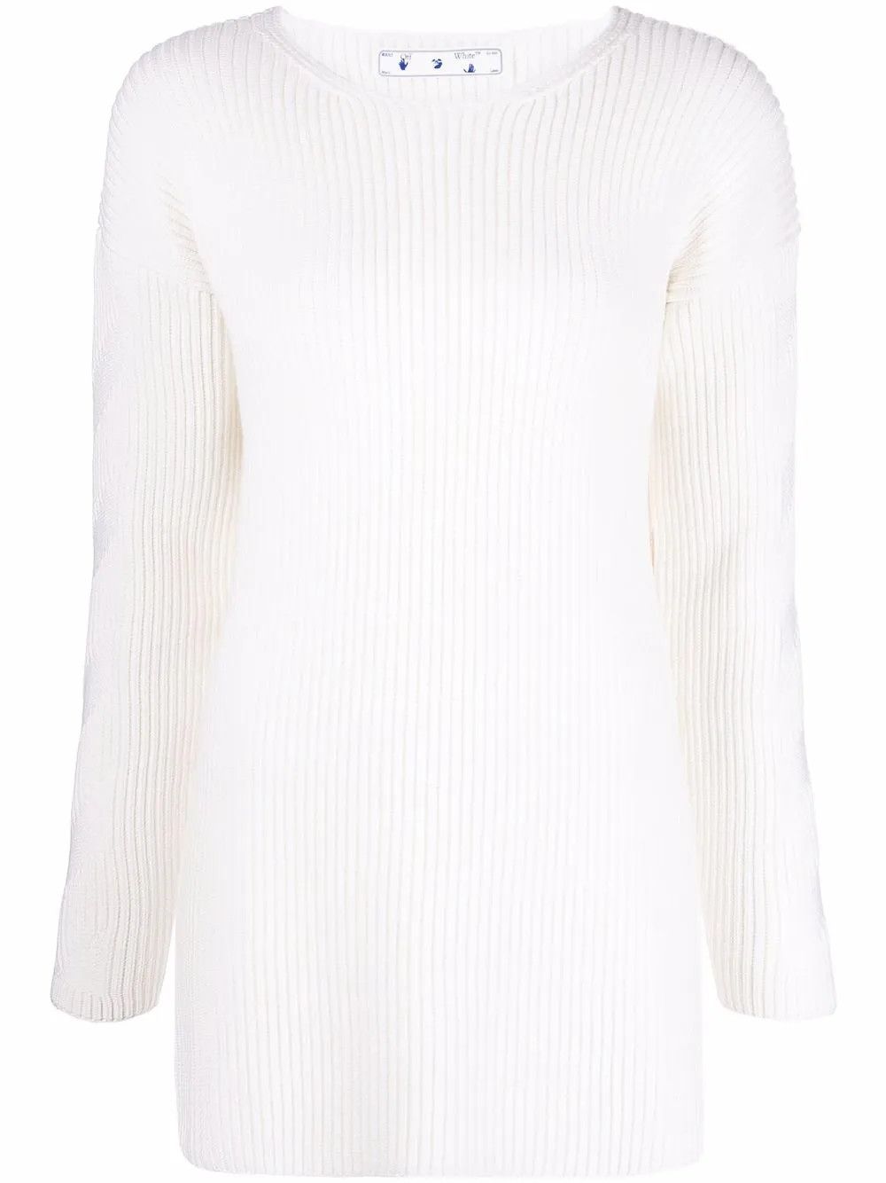 Off-White o1y1225 Crewneck Sweater in Ivory Size S / US 4 / IT 40 - 1 Thumbnail