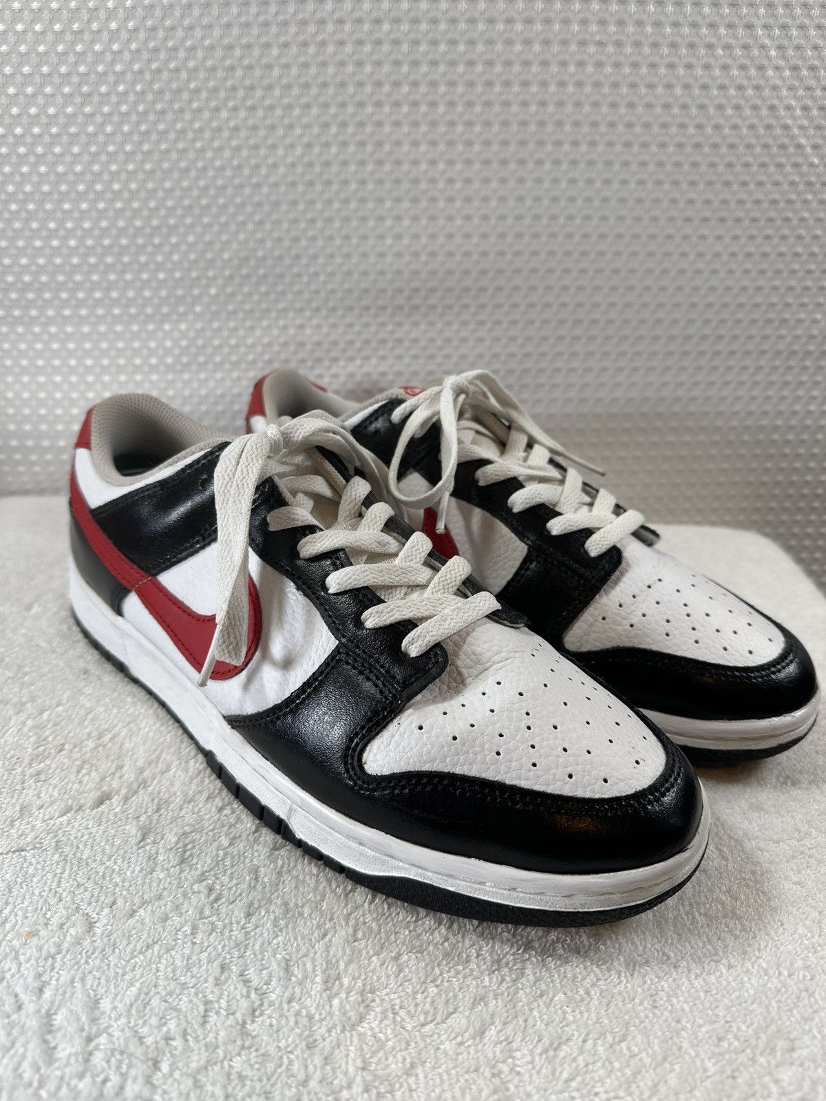Nike Nike Dunk Low Retro Red Swoosh Panda Shoes Size US 10 / EU 43 - 1 Thumbnail