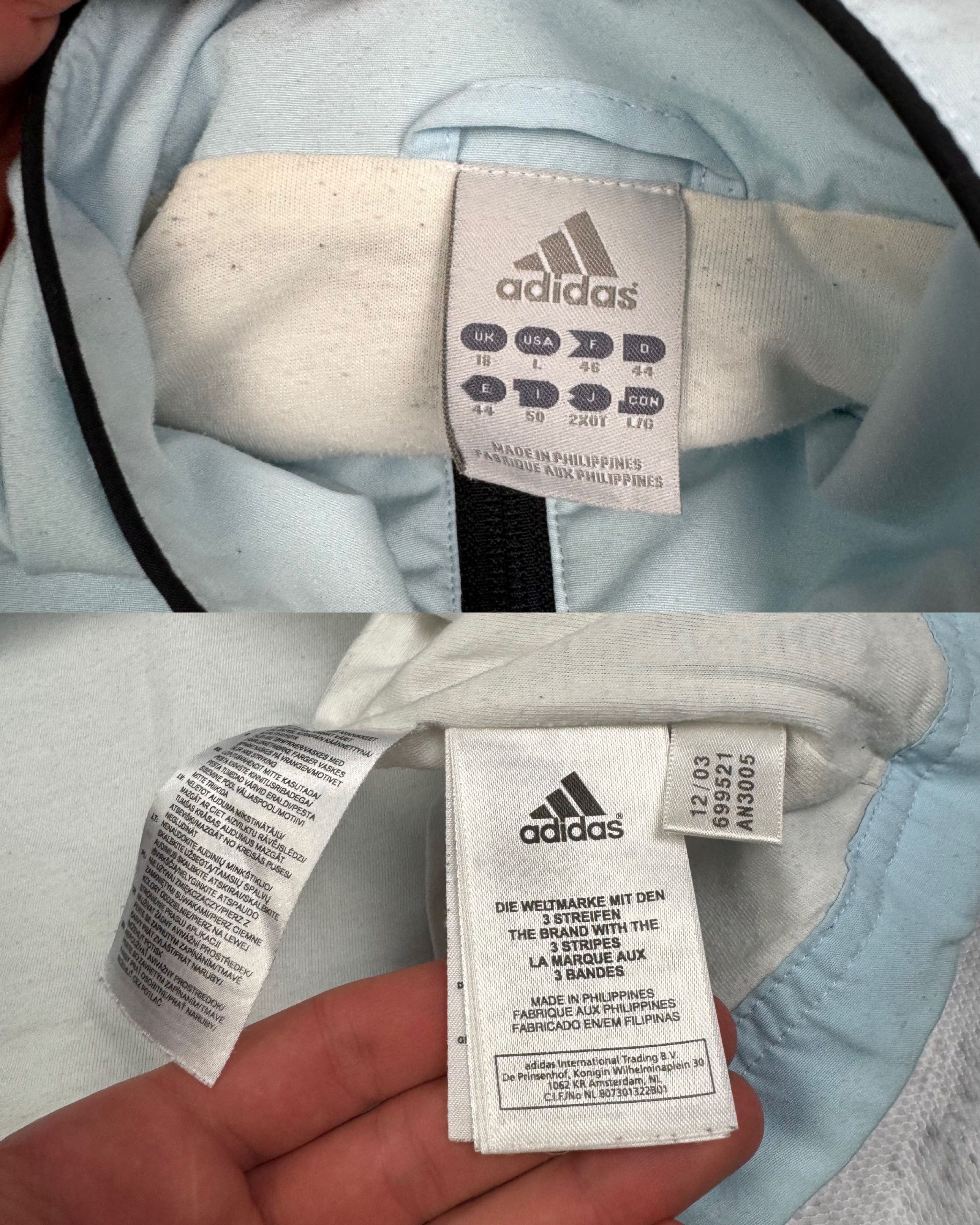 Adidas Adidas Men's Light Blue Full Zip Windbreaker Jacket Large Size US L / EU 52-54 / 3 - 3 Thumbnail