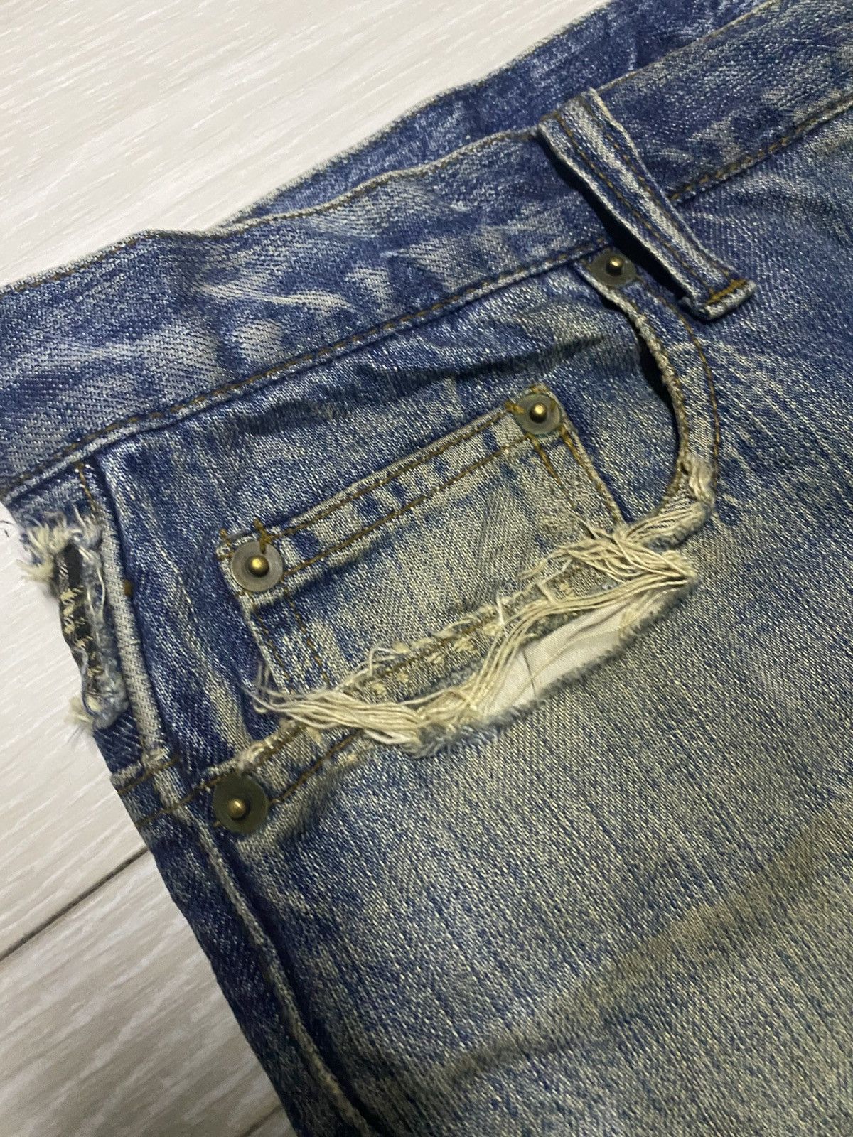 Japanese Brand Vintage Japanese Brand Beach Sound Distressed Baggy Jeans Size US 36 / EU 52 - 12 Thumbnail