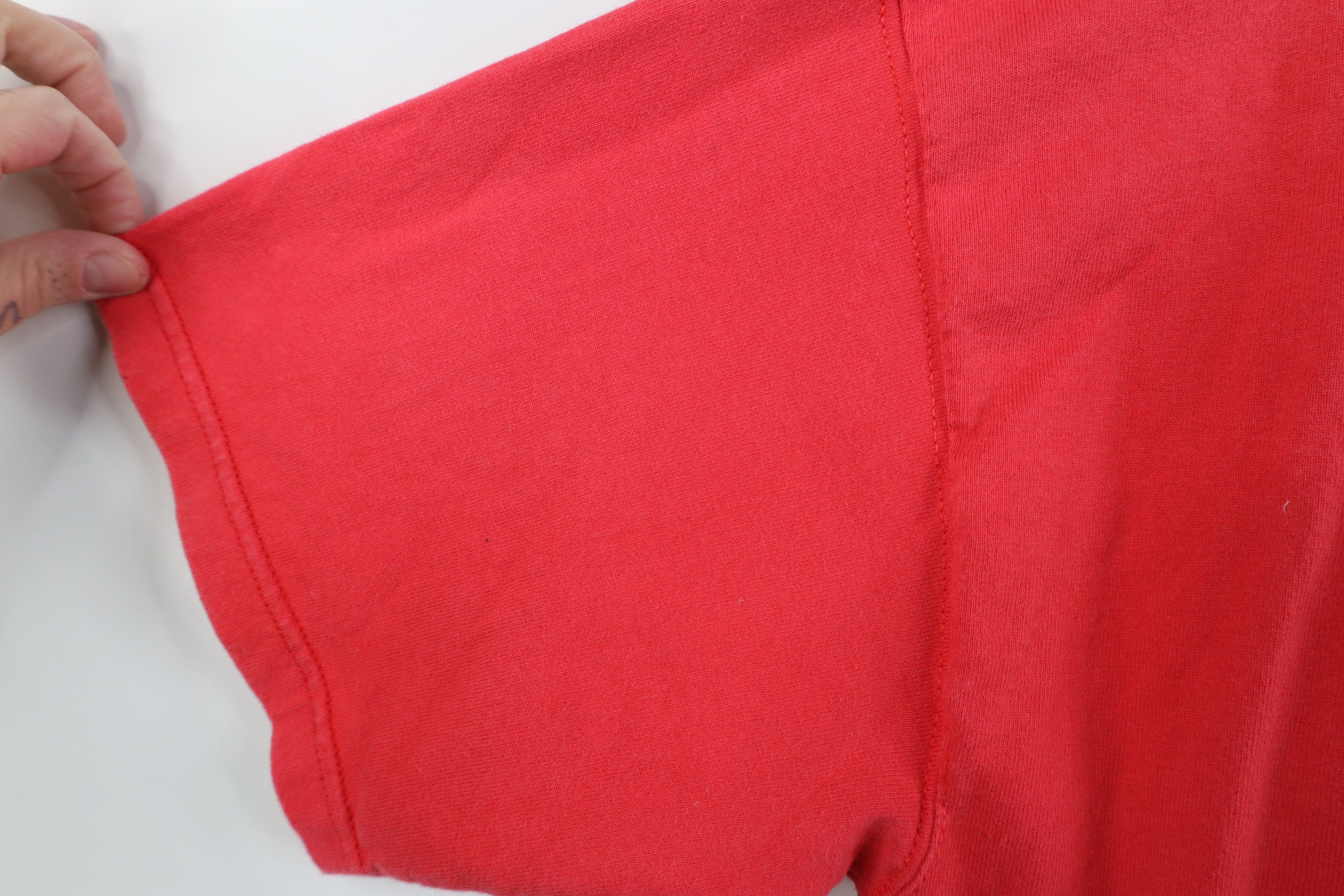 Vintage Vintage 90s Streetwear Heavyweight Cotton T-Shirt Red USA Size US M / EU 48-50 / 2 - 9 Thumbnail