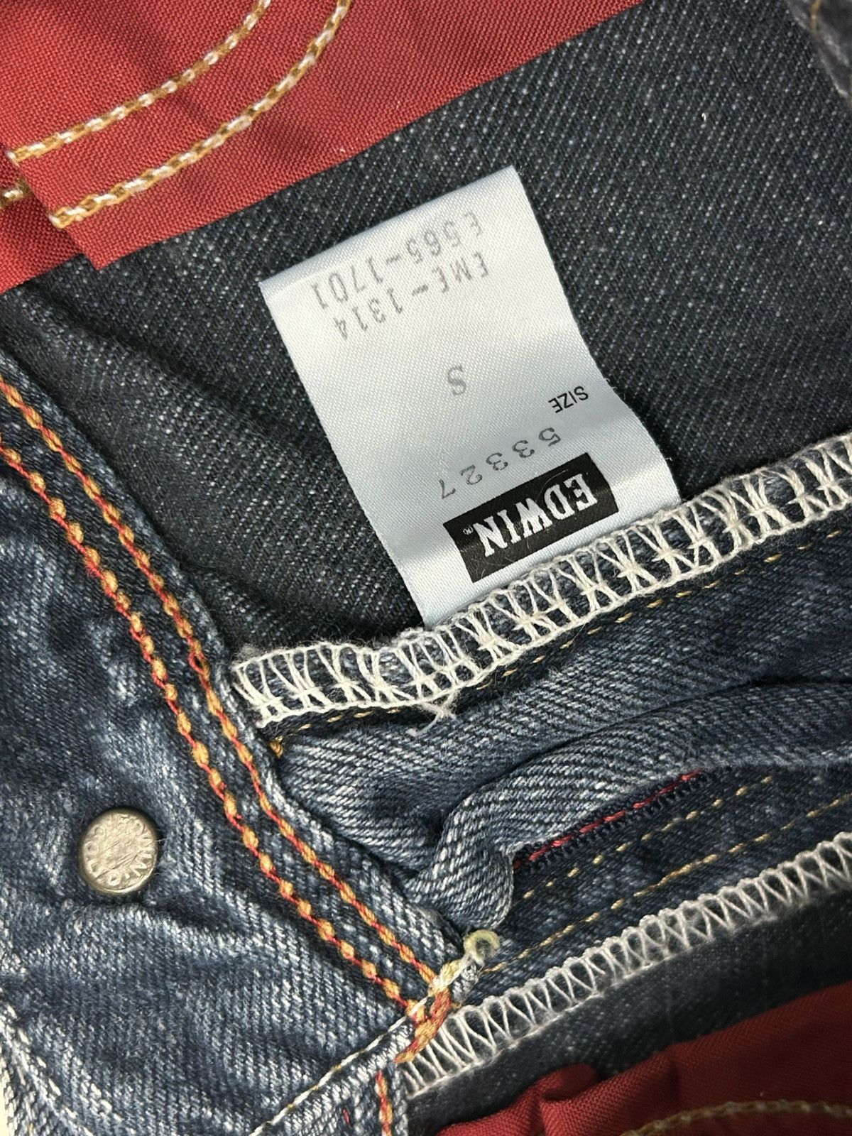Japanese Brand Edwin Rude Zero Flare Washed Distressed Size US 30 / EU 46 - 13 Thumbnail