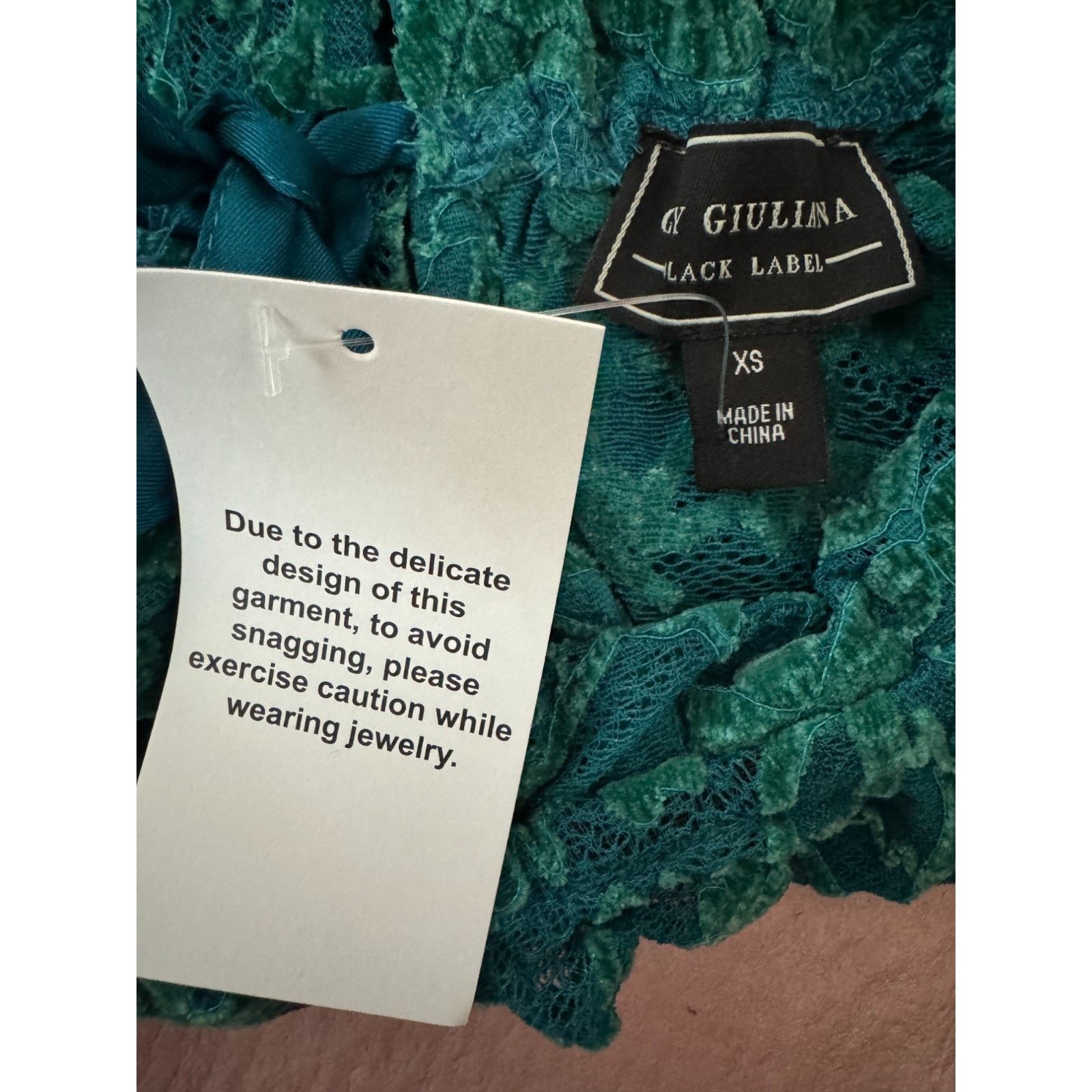 Other G Giuliana Teal Lace Cami Tank Top Adjustable Straps XS Size XS / US 0-2 / IT 36-38 - 15 Thumbnail
