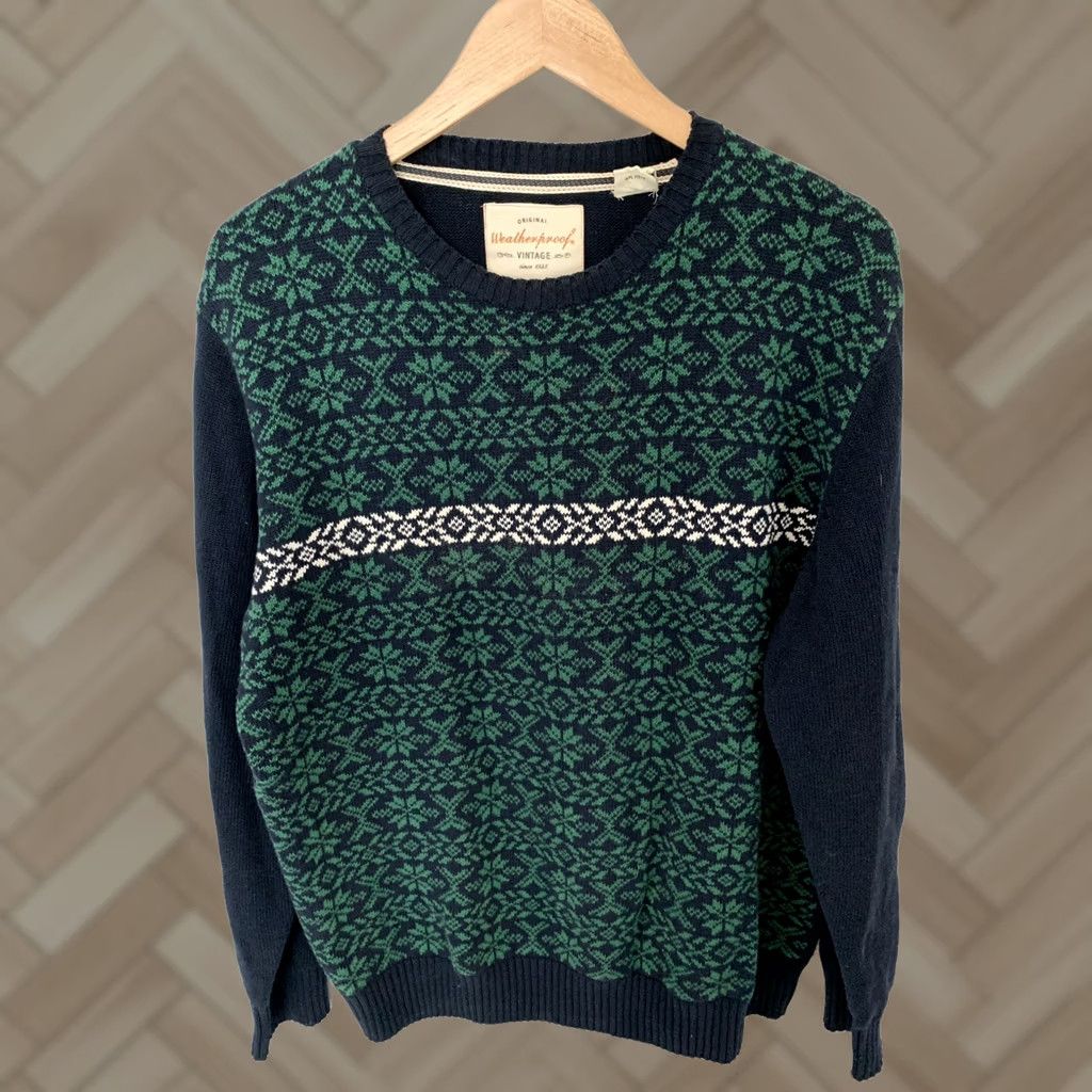 Weatherproof Weatherproof Vintage Holiday Sweater Blue Crewneck XL Men 100% Cotton Fruit? Size US XL / EU 56 / 4 - 1 Thumbnail