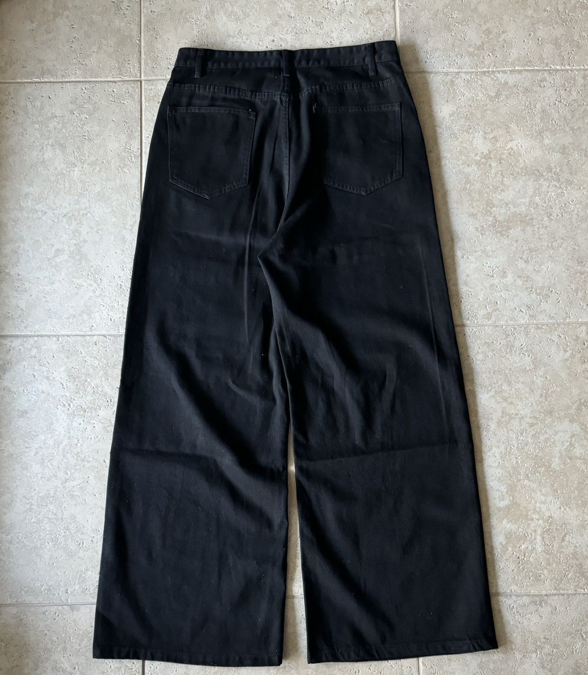 Navy Washed Super Baggy Jeans