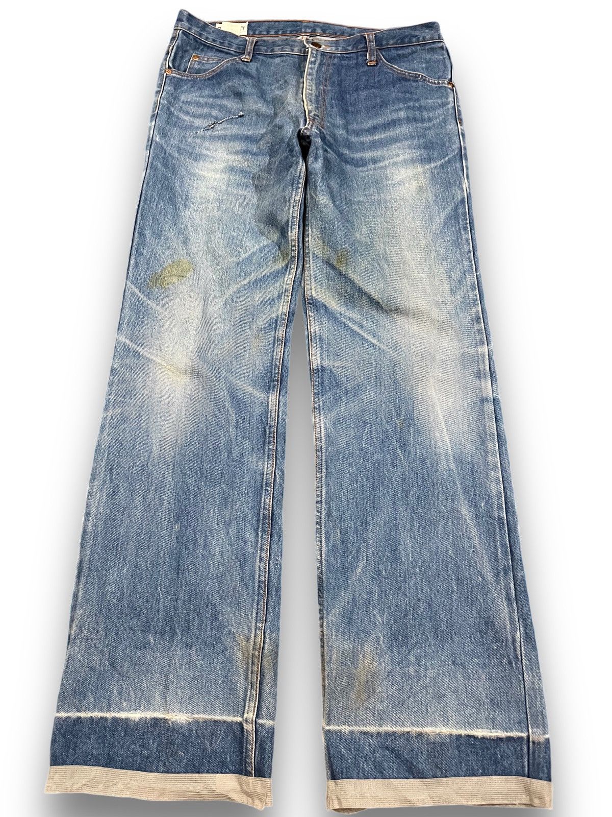 Fuck The Population × Japanese Brand × POP MAGAZINE Vintage Japanese Brand Pop Art Distressed Denim Size US 33 - 1 Thumbnail
