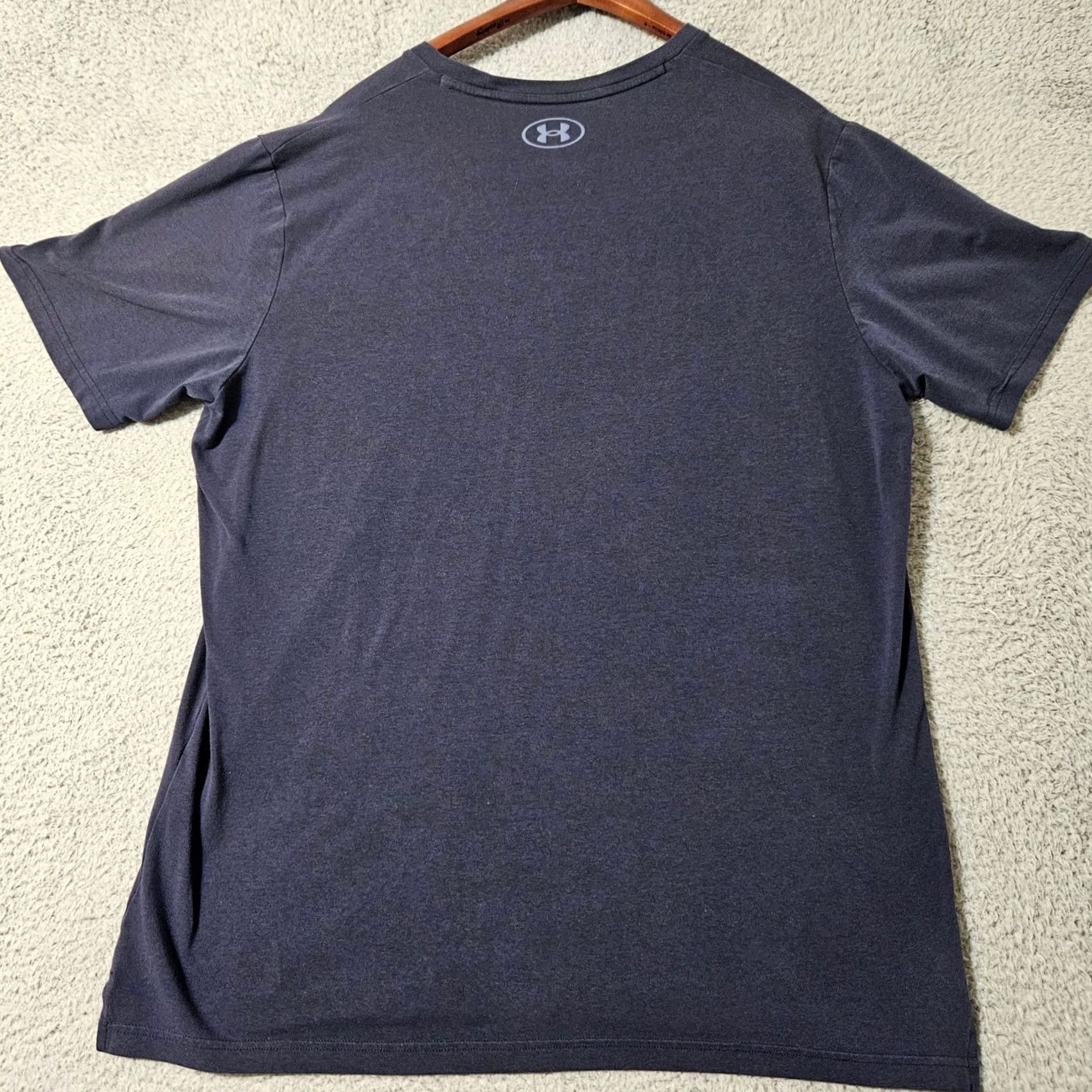 Under Armour Under Armour Project Rock T-Shirt Men Large Midnight Navy Short Sleeve Shirt Adults Large Blue Size US L / EU 52-54 / 3 - 2 Thumbnail