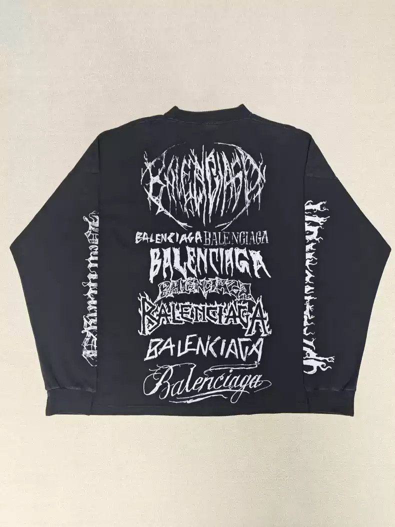 Balenciaga Balenciaga24SS diy mental the Year of the Loong opium graffiti long sleeve Size US XL / EU 56 / 4 - 1 Thumbnail