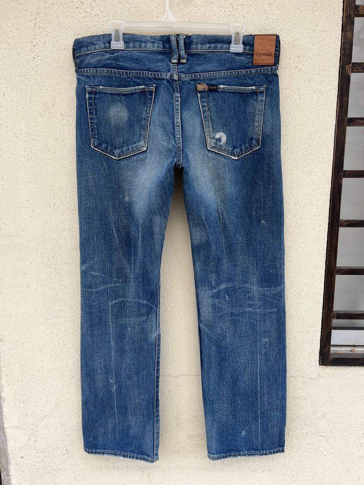 Chimala Chimala Japan Distressed Fade Denim Selvedge Jeans Size US 32 / EU 48 - 15 Thumbnail
