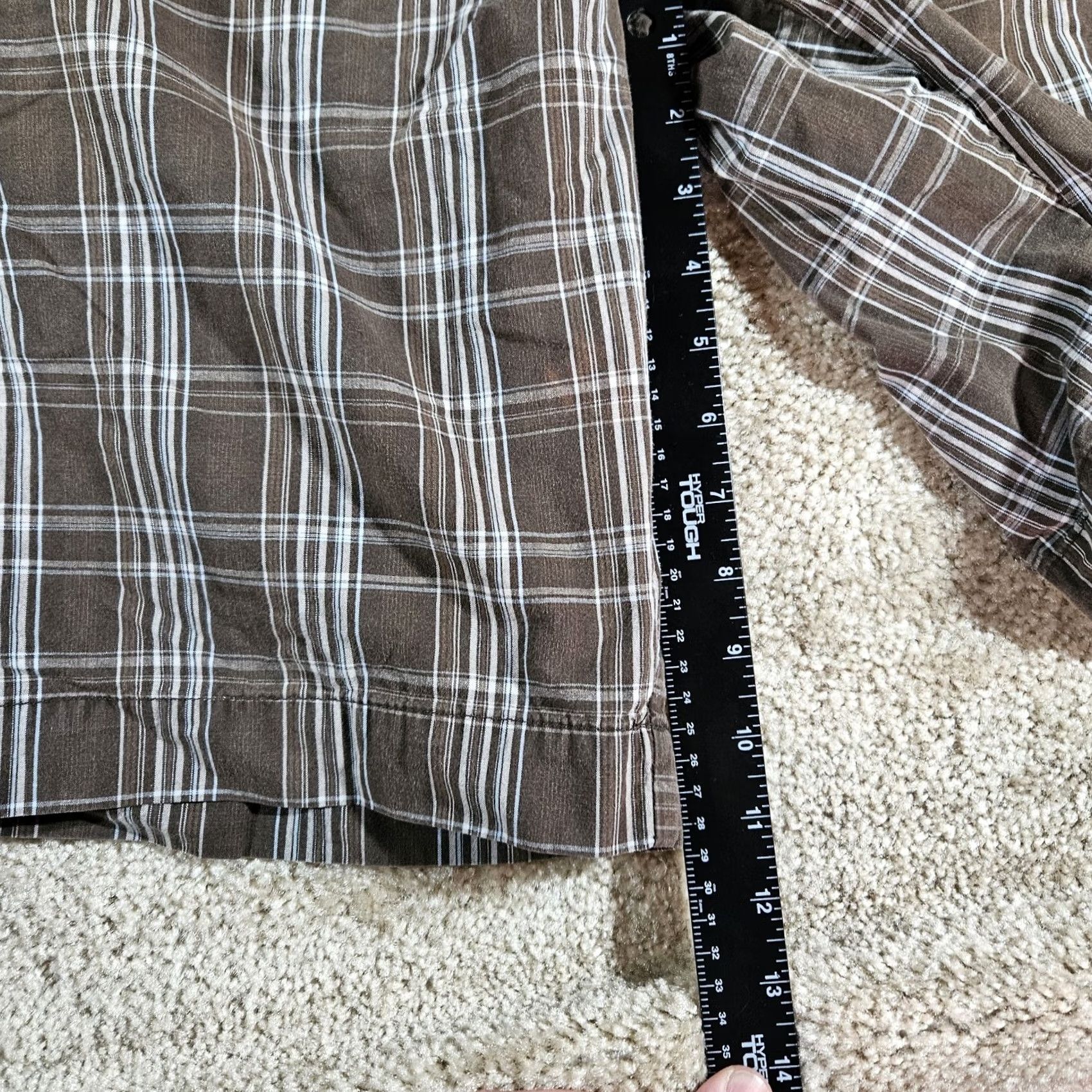Lee Lee Mens 32 Brown Plaid Chino Bermuda Shorts Outdoor Cotton Stain Size US 32 / EU 48 - 8 Thumbnail