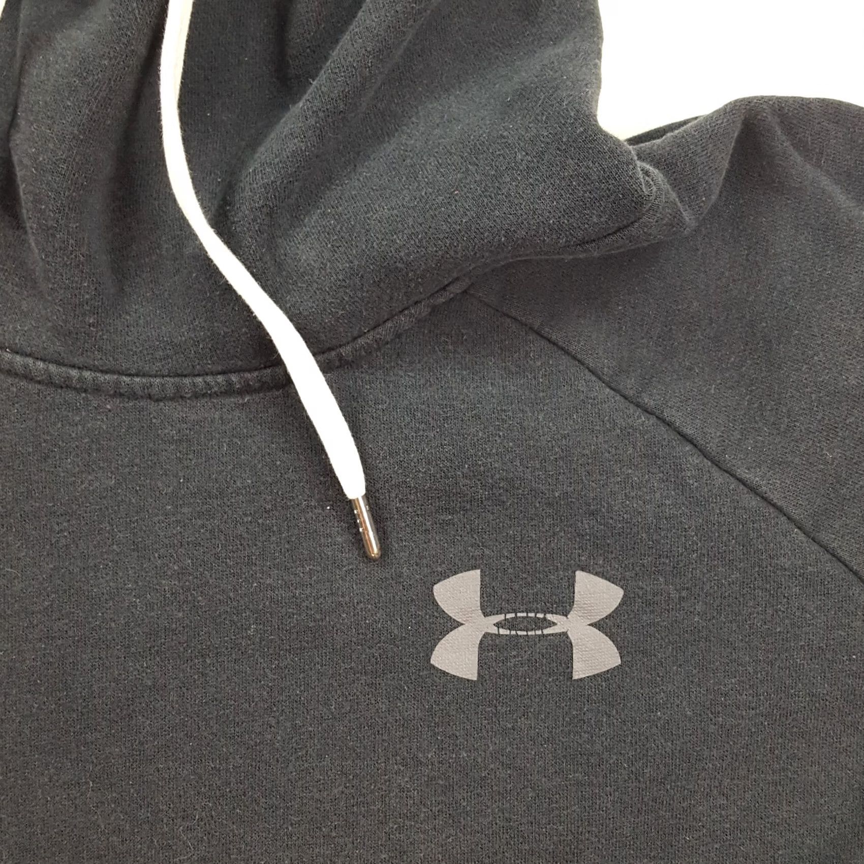 Under Armour VINTAGE Under Armour Hoodie Mens Medium Black Pullover Sweatshirt Hooded Loose Fit Graphic Print Sweatshirt 90s Outdoor Camping Hiking Fall Winter Size US M / EU 48-50 / 2 - 4 Thumbnail