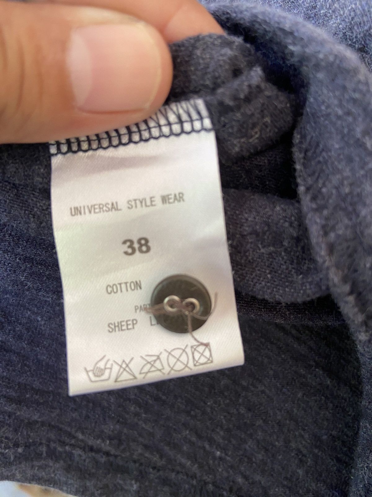 Japanese Brand 🔥 Gives a sense of Fullment tees sheep leather open collar Size US M / EU 48-50 / 2 - 7 Thumbnail