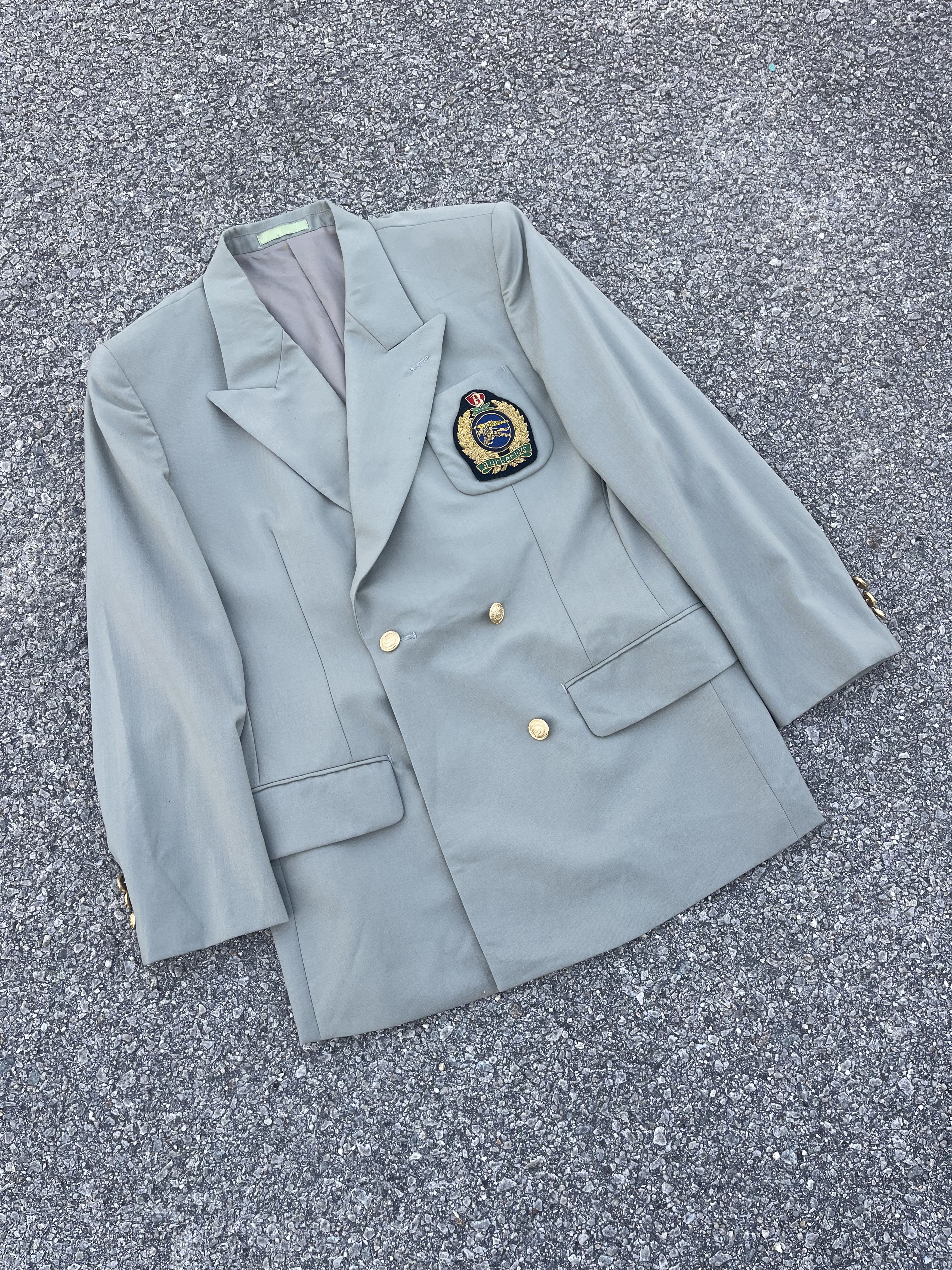 Burberry × Vintage Vtg Burberrys Blazer with Badge Size 34R - 2 Thumbnail