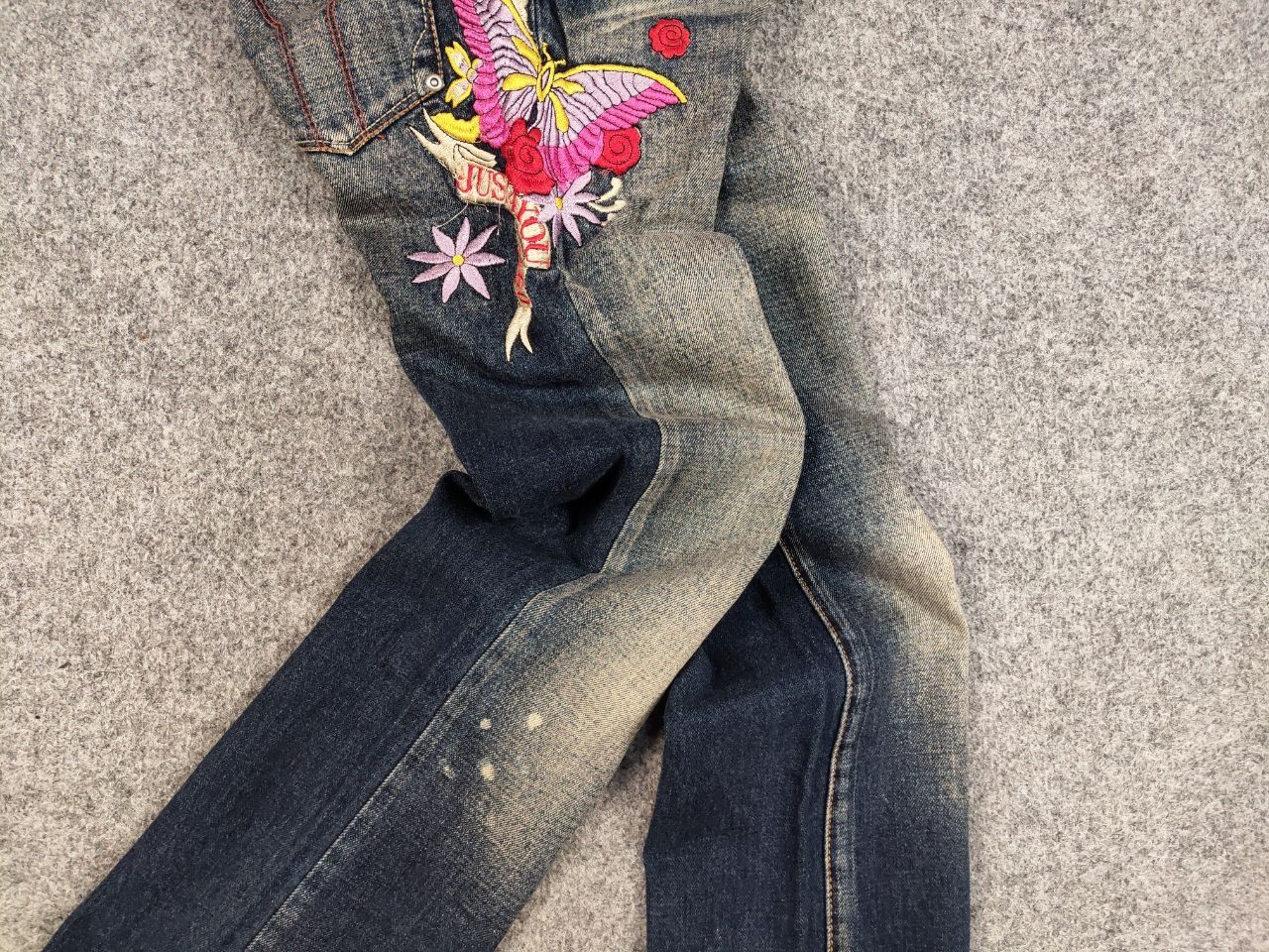 Miss Sixty Rare Vintage Y2K Miss Sixty Faded Denim Embroidered Jeans Size 28" / US 6 / IT 42 - 4 Thumbnail