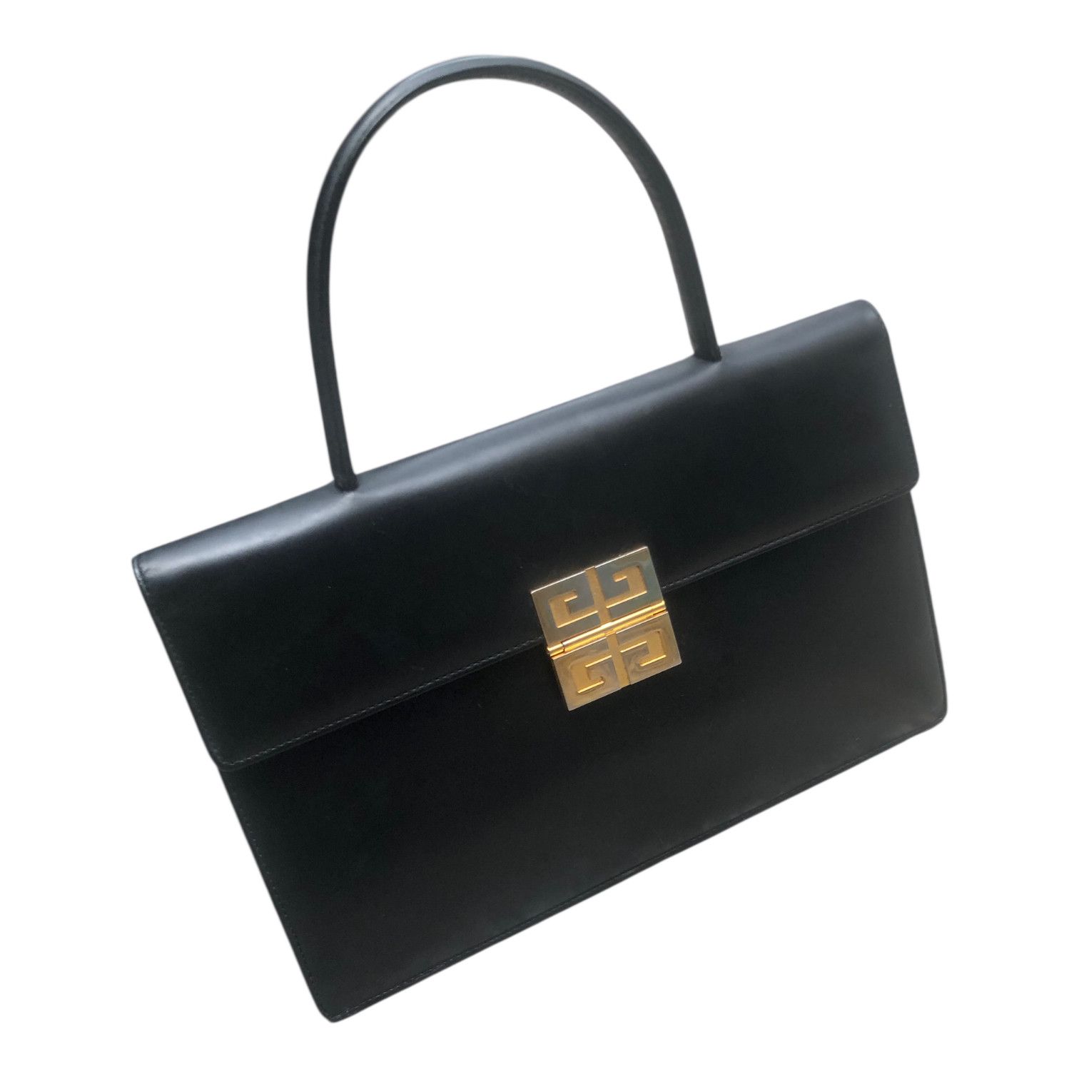 Givenchy 🔥Vintage GIVENCHY 4G Buckle Matte Black Top Handle Kelly Size ONE SIZE - 1 Thumbnail