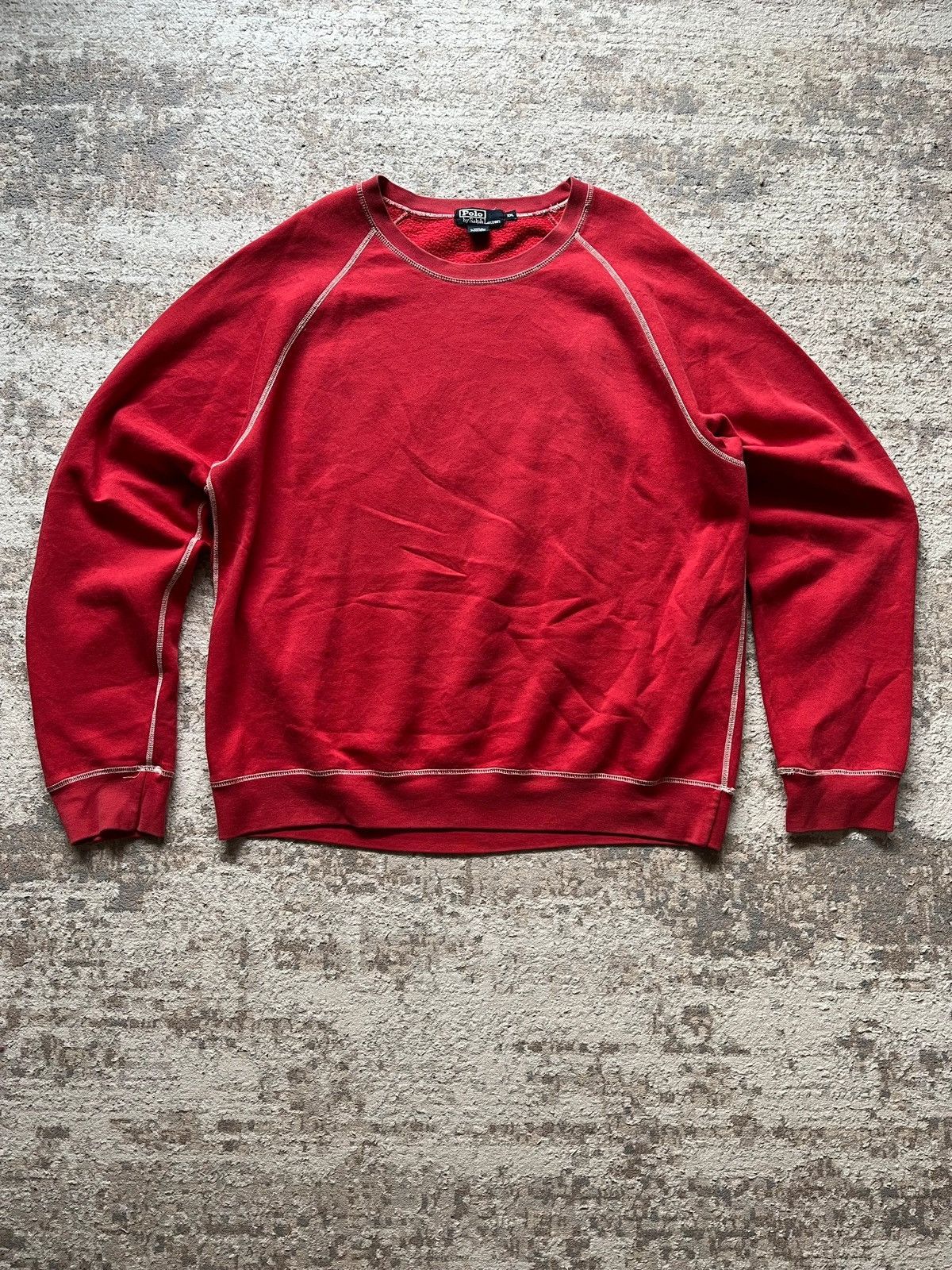 Polo Ralph Lauren OG Polo Ralph Lauren Vintage 90s Sz XXL Blank Red Size US XXL / EU 58 / 5 - 1 Thumbnail