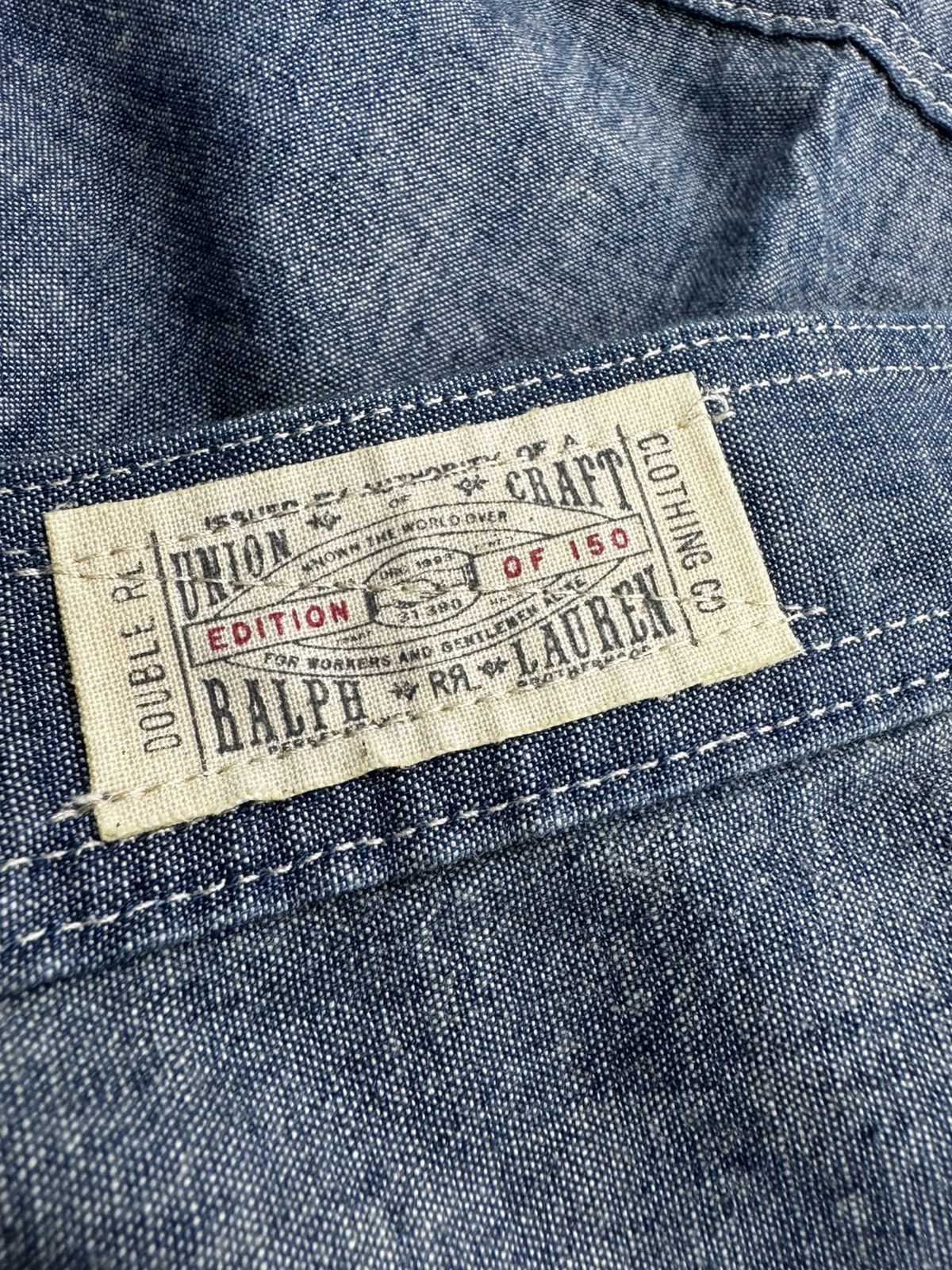 RRL Ralph Lauren RRL omotesando 10th anniversary chambray shirts Size US L / EU 52-54 / 3 - 3 Thumbnail