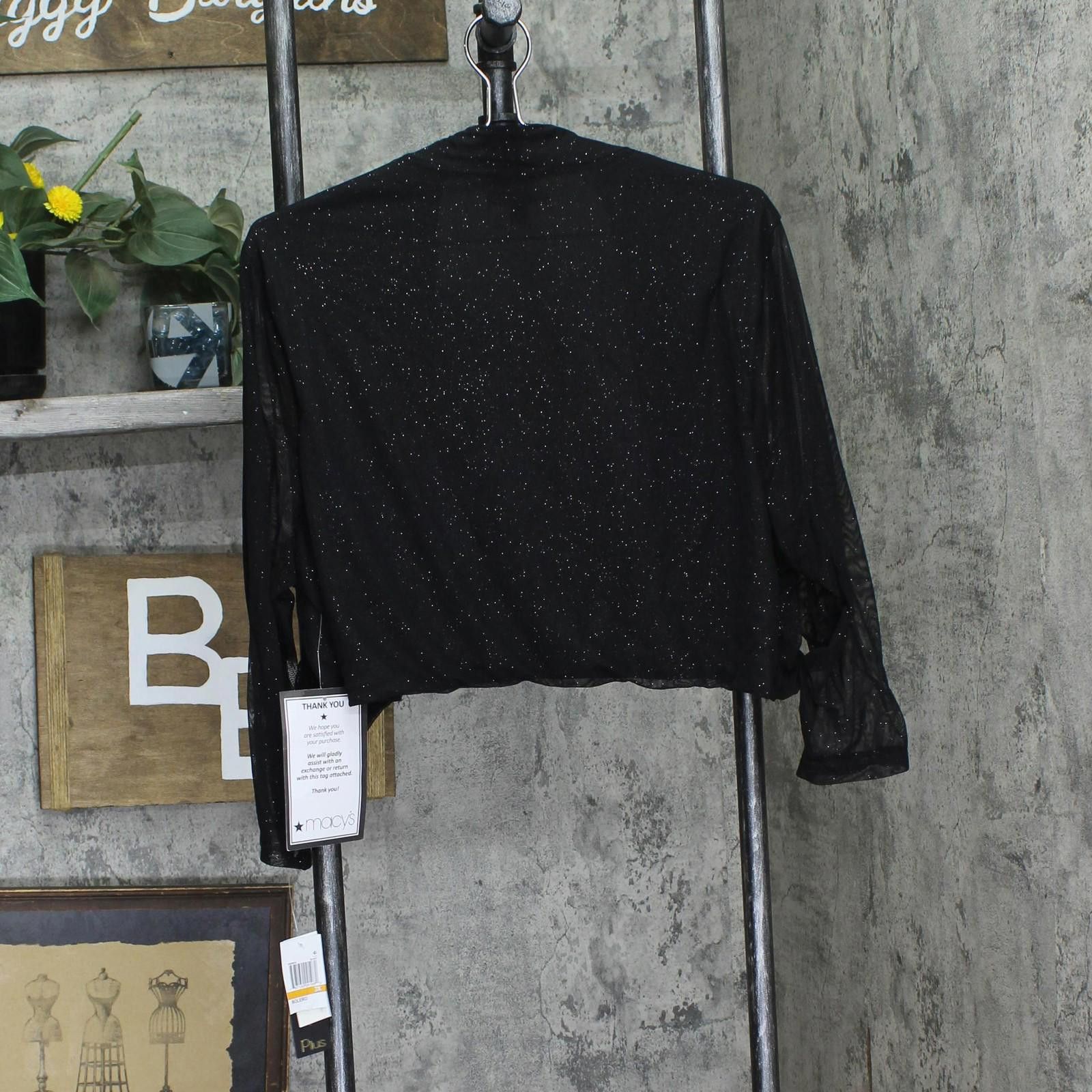 Other Nwt City Studios Size Glitter Open-front Shrug Black 3x Size 3XL / US 20-22 - 2 Thumbnail