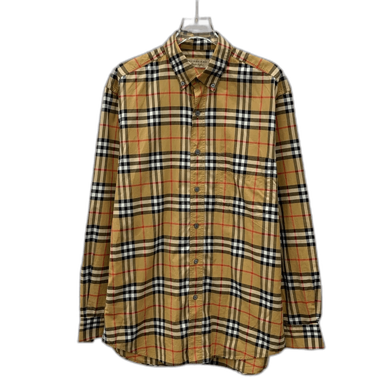 Burberry Burberry Brown Plaid Cotton Long Sleeve Shirt Size US M / EU 48-50 / 2 - 1 Thumbnail