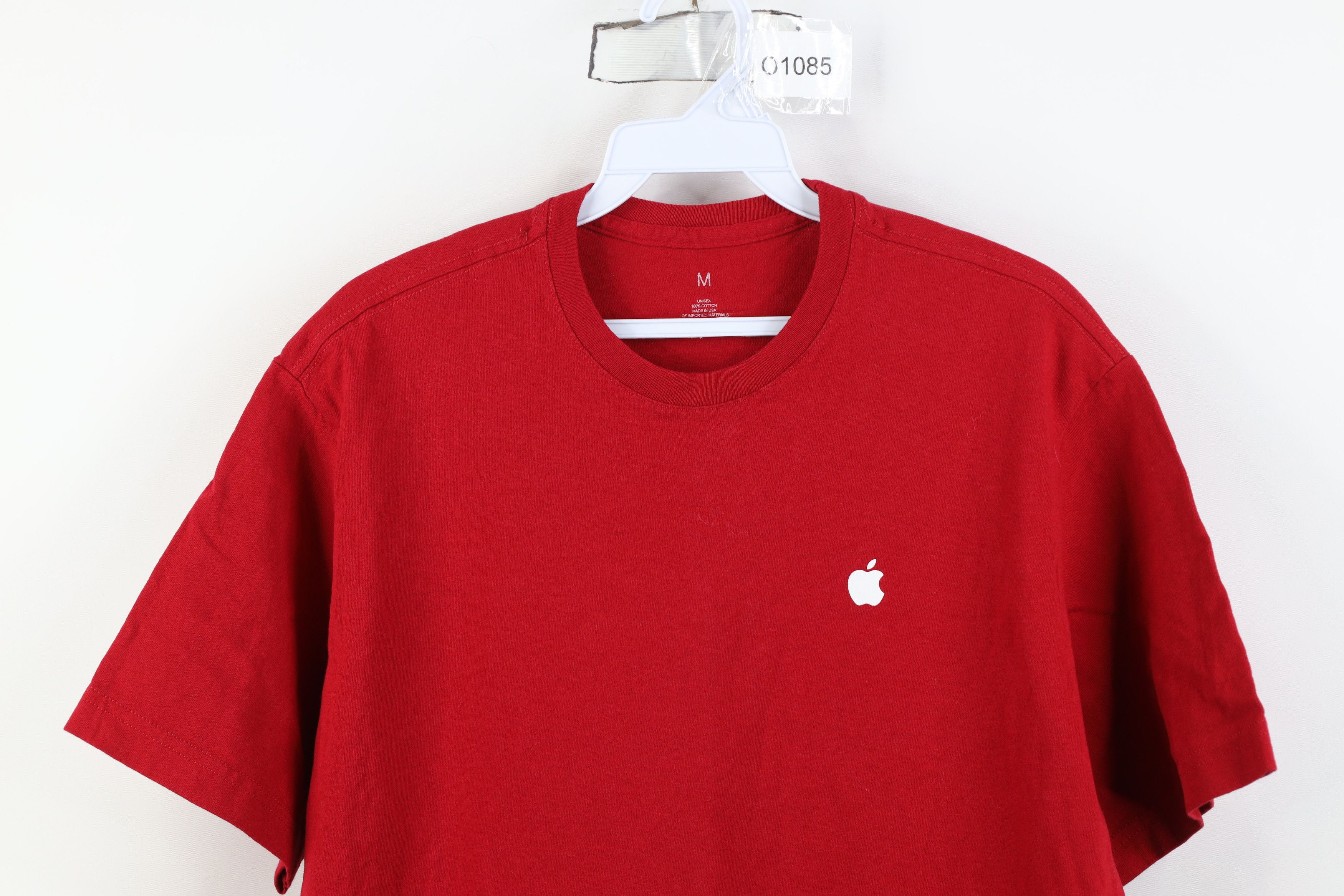 Vintage Vintage Y2K Issued Apple Inc Company T-Shirt Red Cotton USA Size US M / EU 48-50 / 2 - 2 Thumbnail