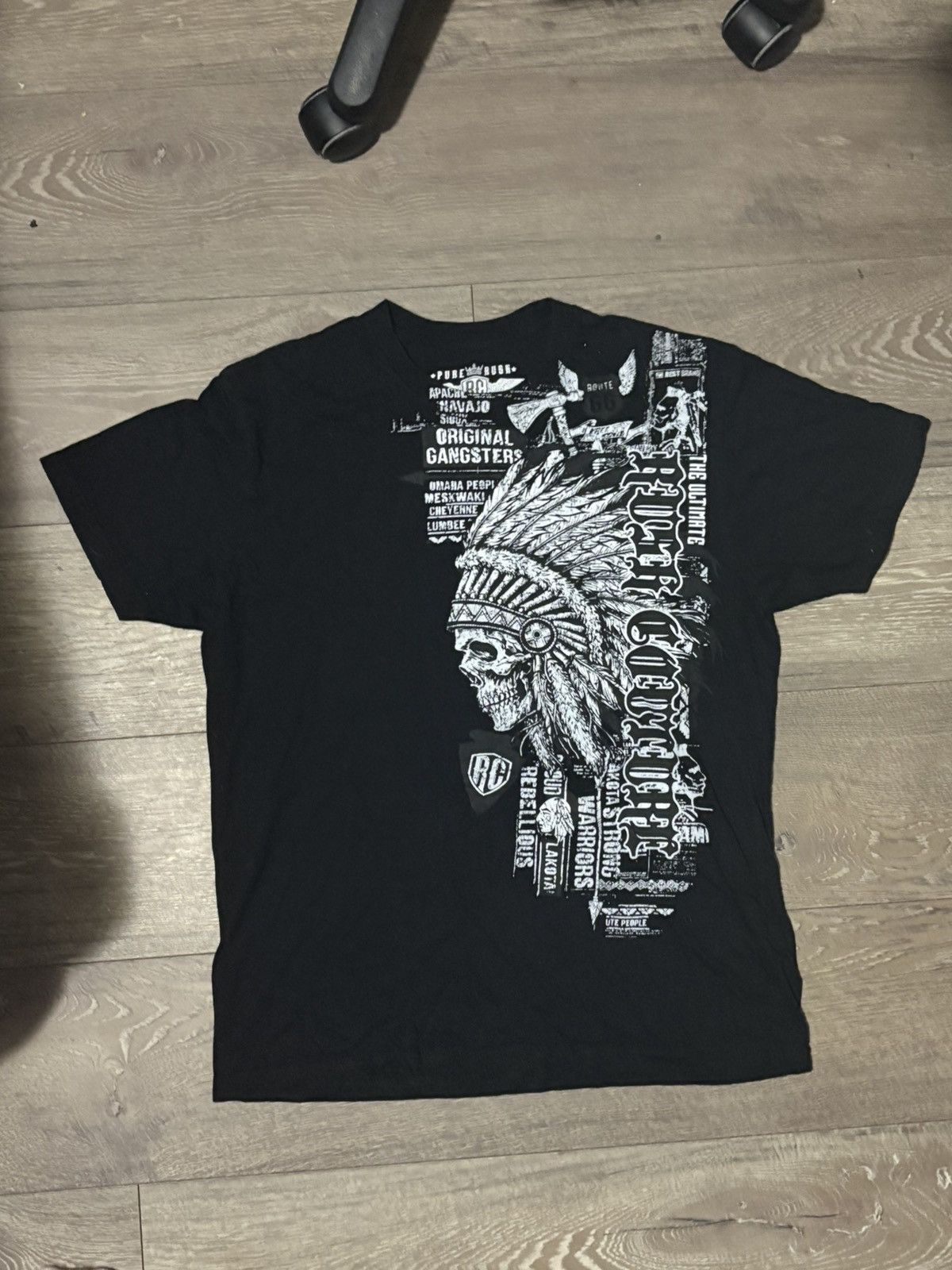Affliction black and white graphic tee Size US L / EU 52-54 / 3 - 1 Thumbnail