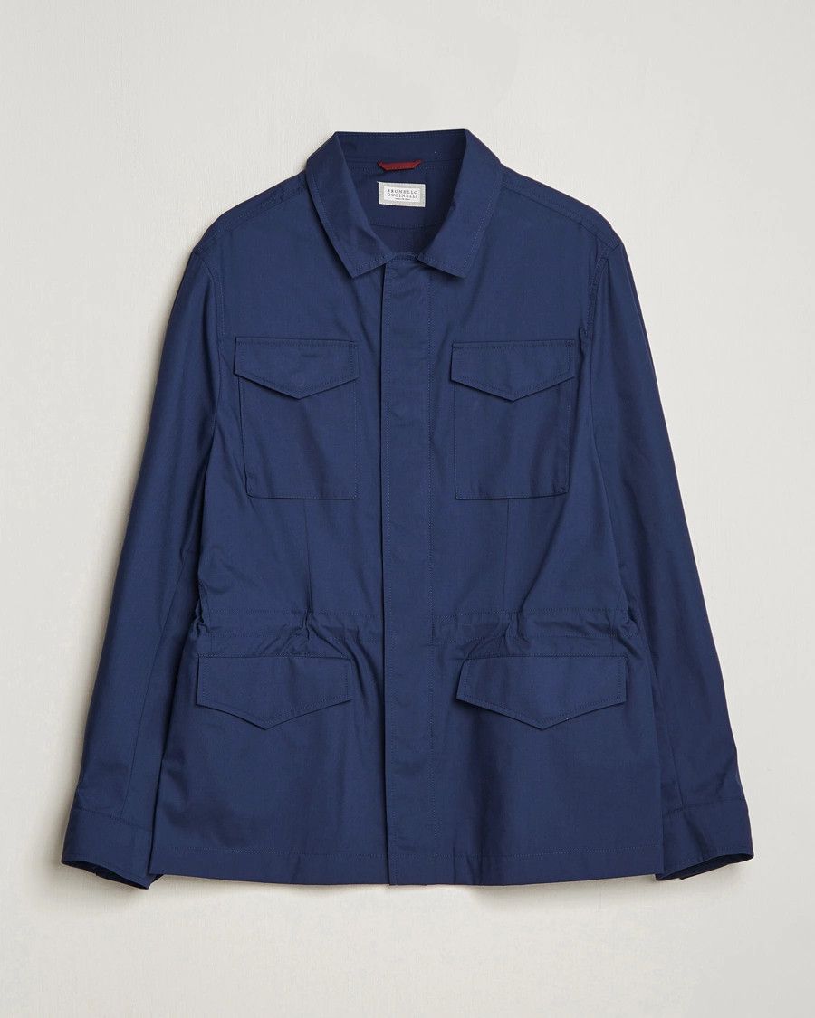 Brunello Cucinelli o1gr1nt0525 Drawstring Waist Lightweight Shirt Jacket Size US M / EU 48-50 / 2 - 1 Thumbnail