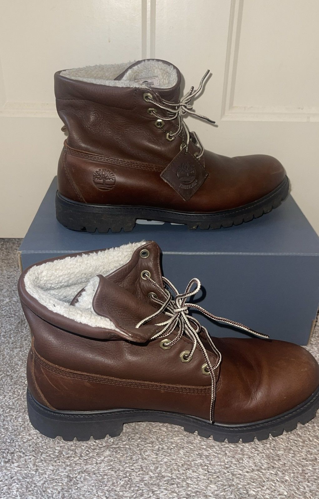 Timberland Timberland Men's Leather Lace-Up Fur Lined Boots Size US 10 / EU 43 - 2 Thumbnail