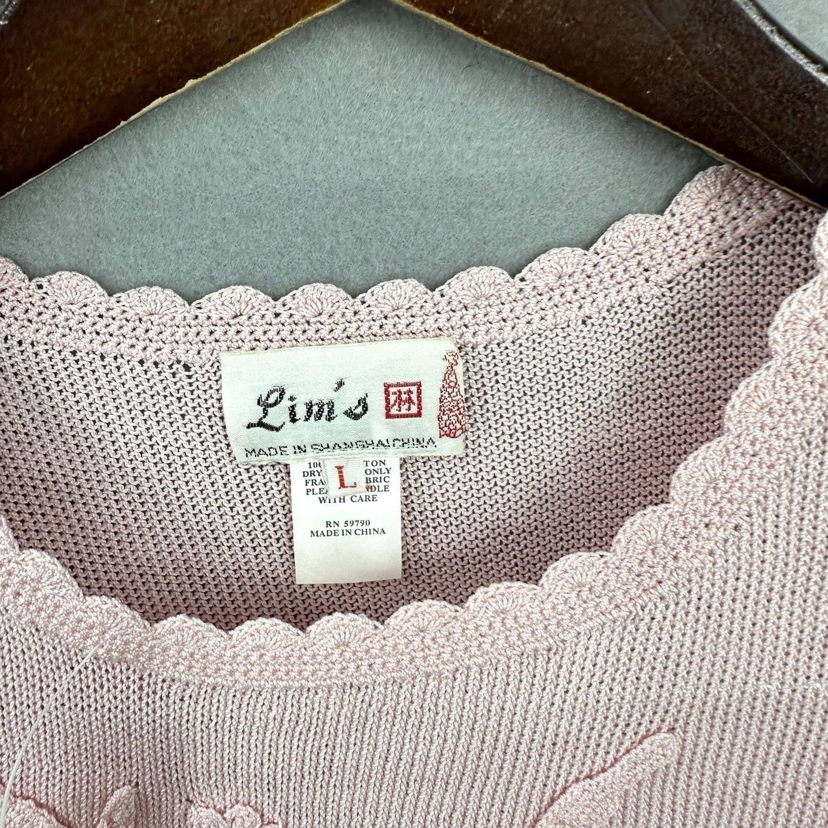 Pinko VINTAGE LIM'S Sweater Vest Womens L Floral 3D Appliqué Crochet Knit Pink Y2K Size L / US 10 / IT 46 - 4 Thumbnail