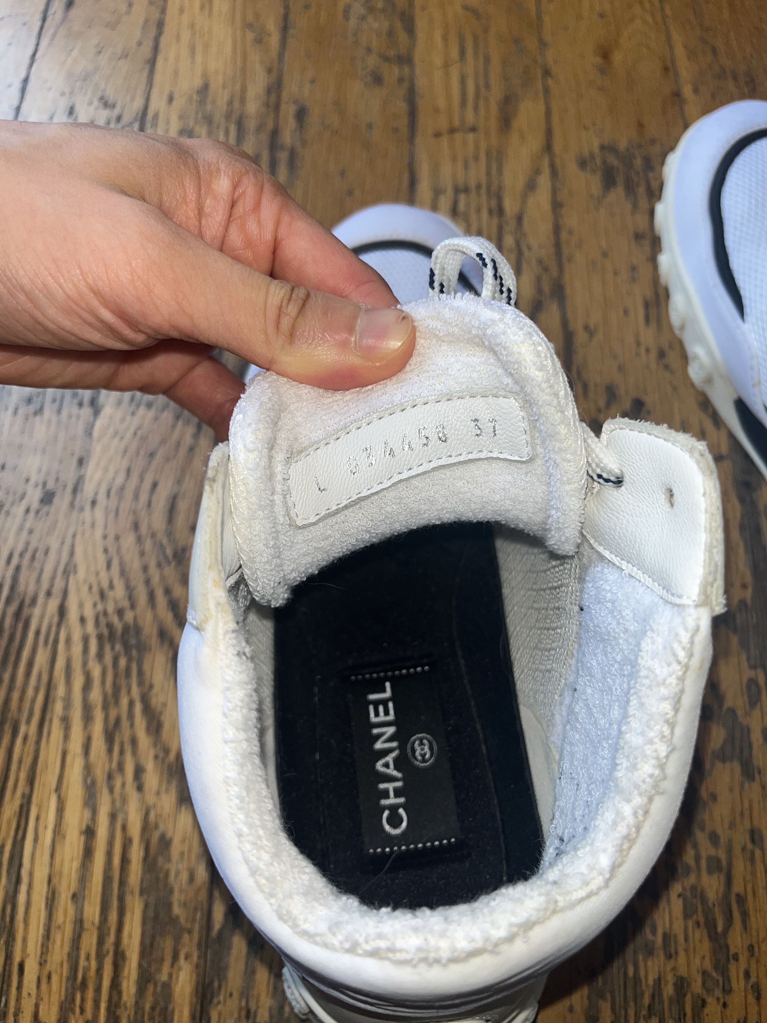 Chanel Chanel High Top B&W Sneakers Size US 6 / IT 36 - 8 Thumbnail