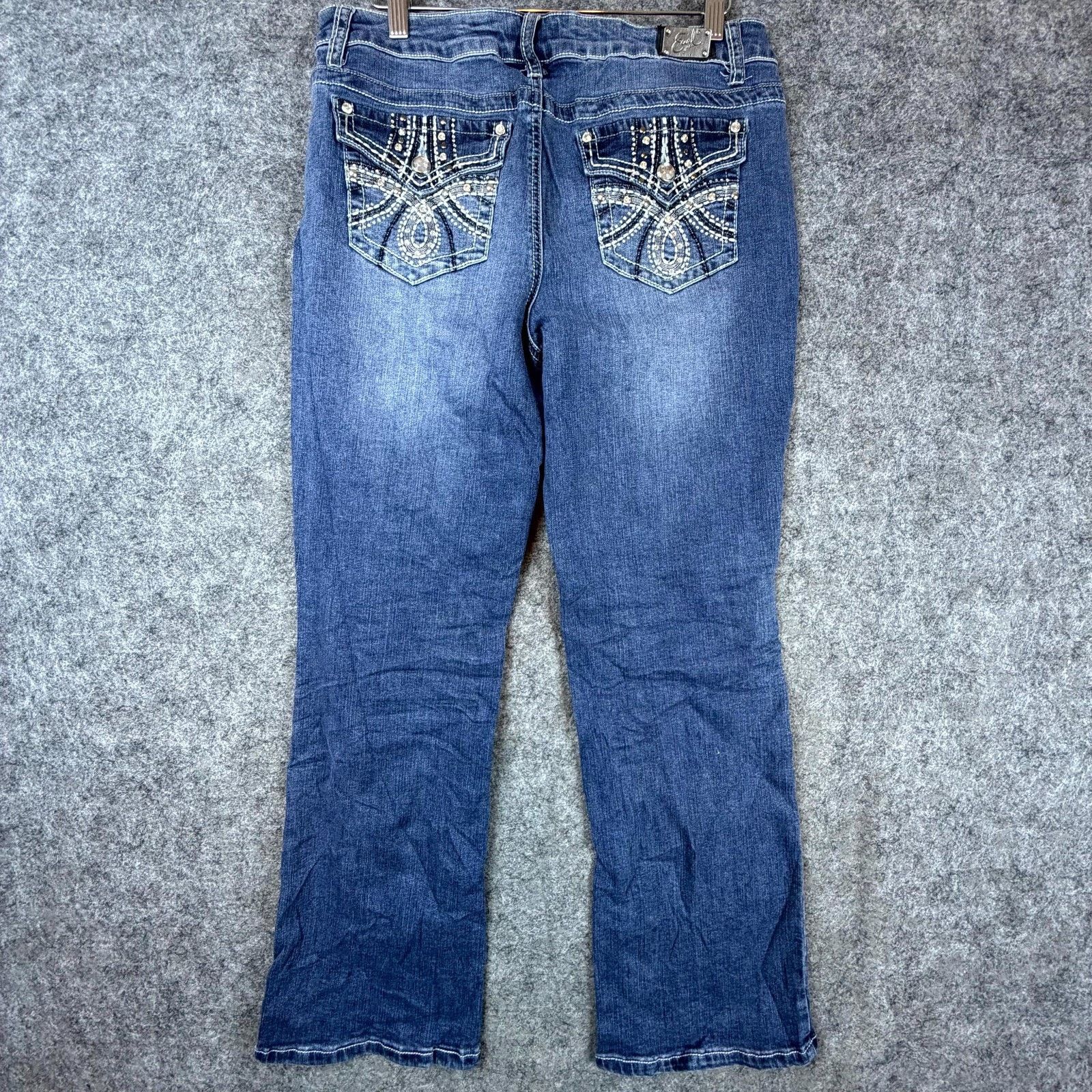 Earl Jeans Earl Jean Slim Bootcut Jeans Womens 12P Blue Y2K Embellished Size 34" / US 12 / IT 48 - 1 Thumbnail