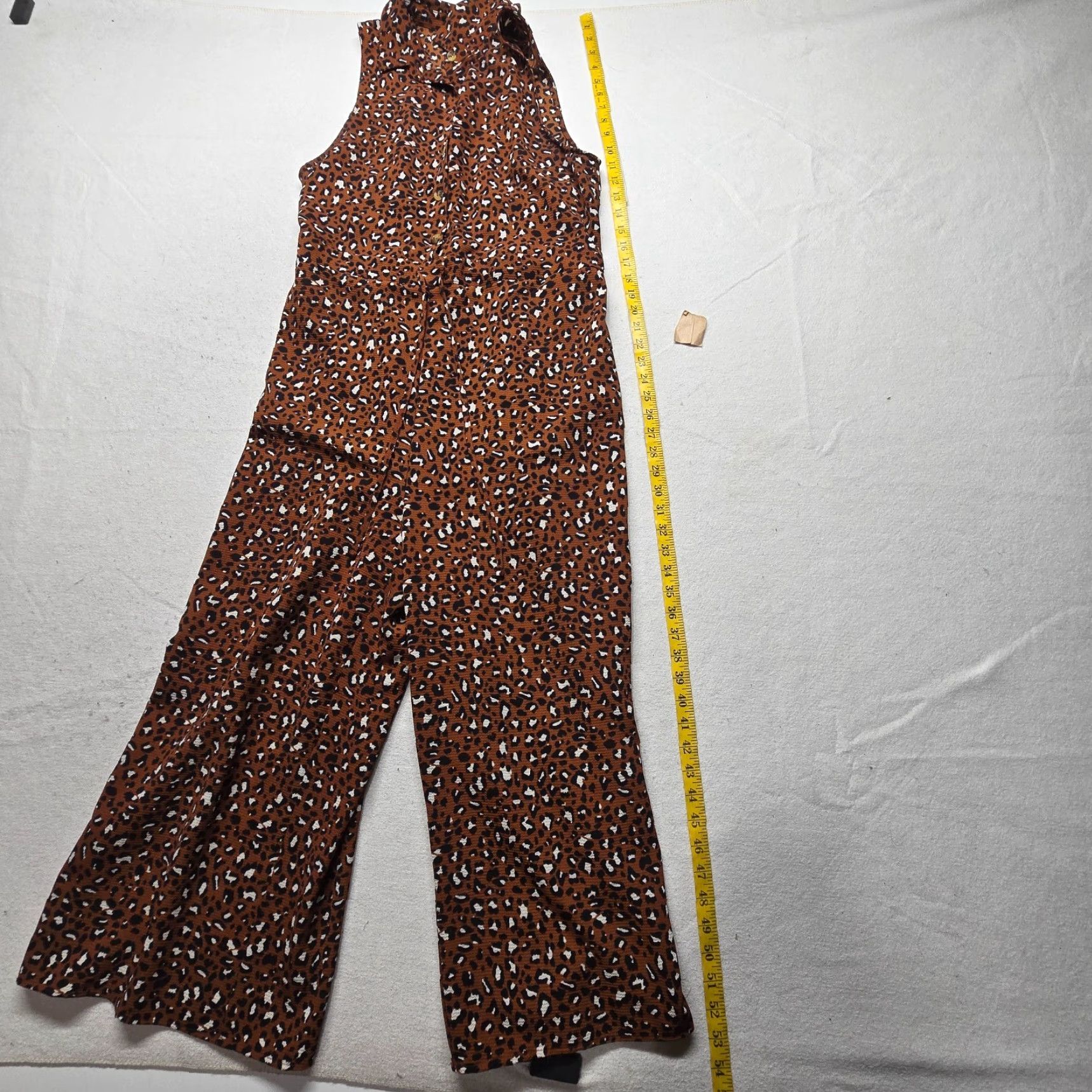 Vintage Speechless Romper Brown Animal Print Top Pants One Piece Adult Women's XL Size XL / US 12-14 / IT 48-50 - 7 Thumbnail
