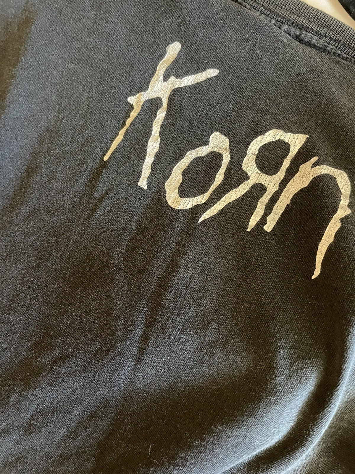 Band Tees × Vintage Vintage Black Faded 90s Y2K Korn Nu Metal Band Tshirt S Rare Size US S / EU 44-46 / 1 - 4 Thumbnail