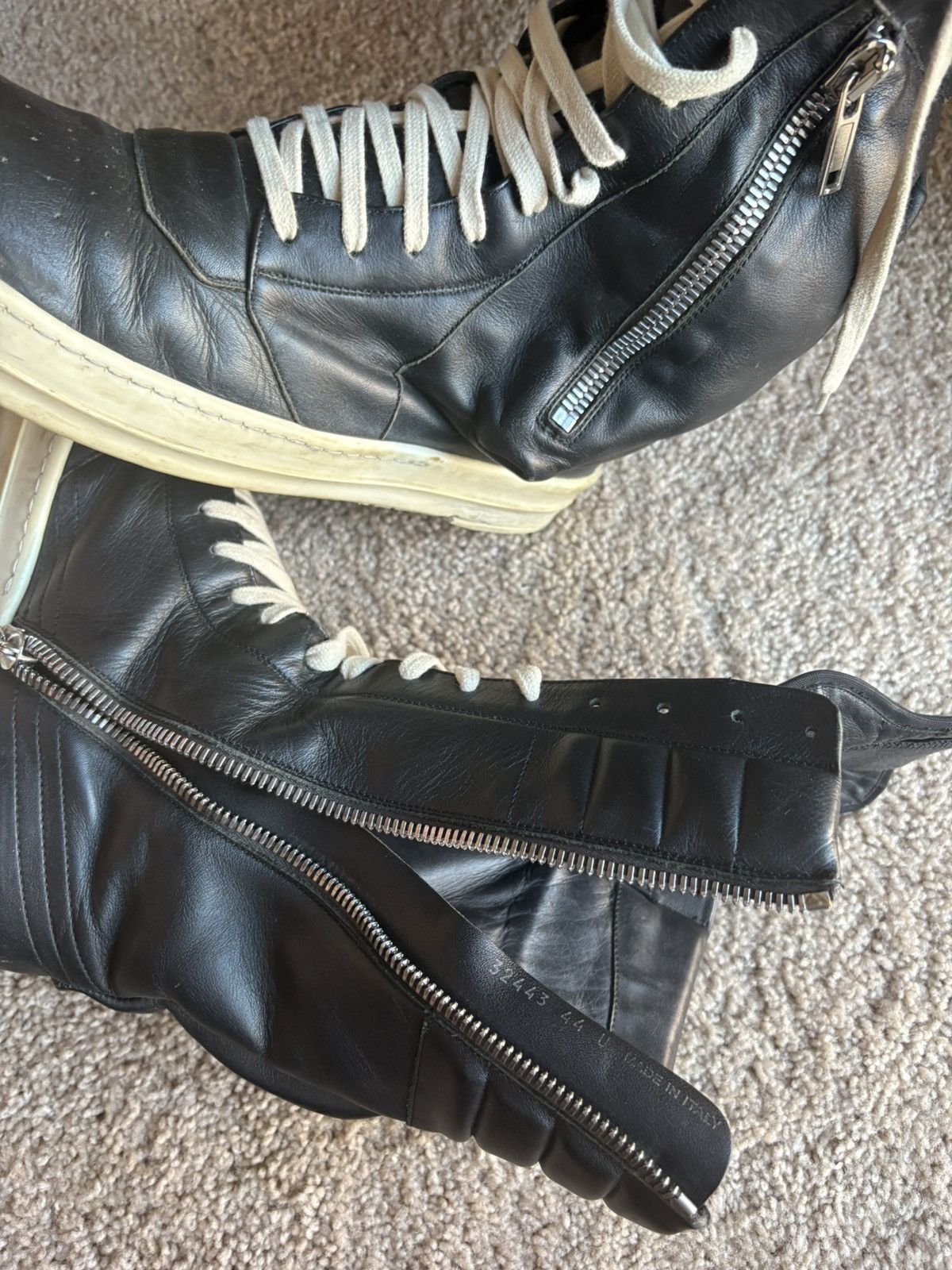 Rick Owens Rick owens leather cargobaskets Size US 11 / EU 44 - 3 Thumbnail