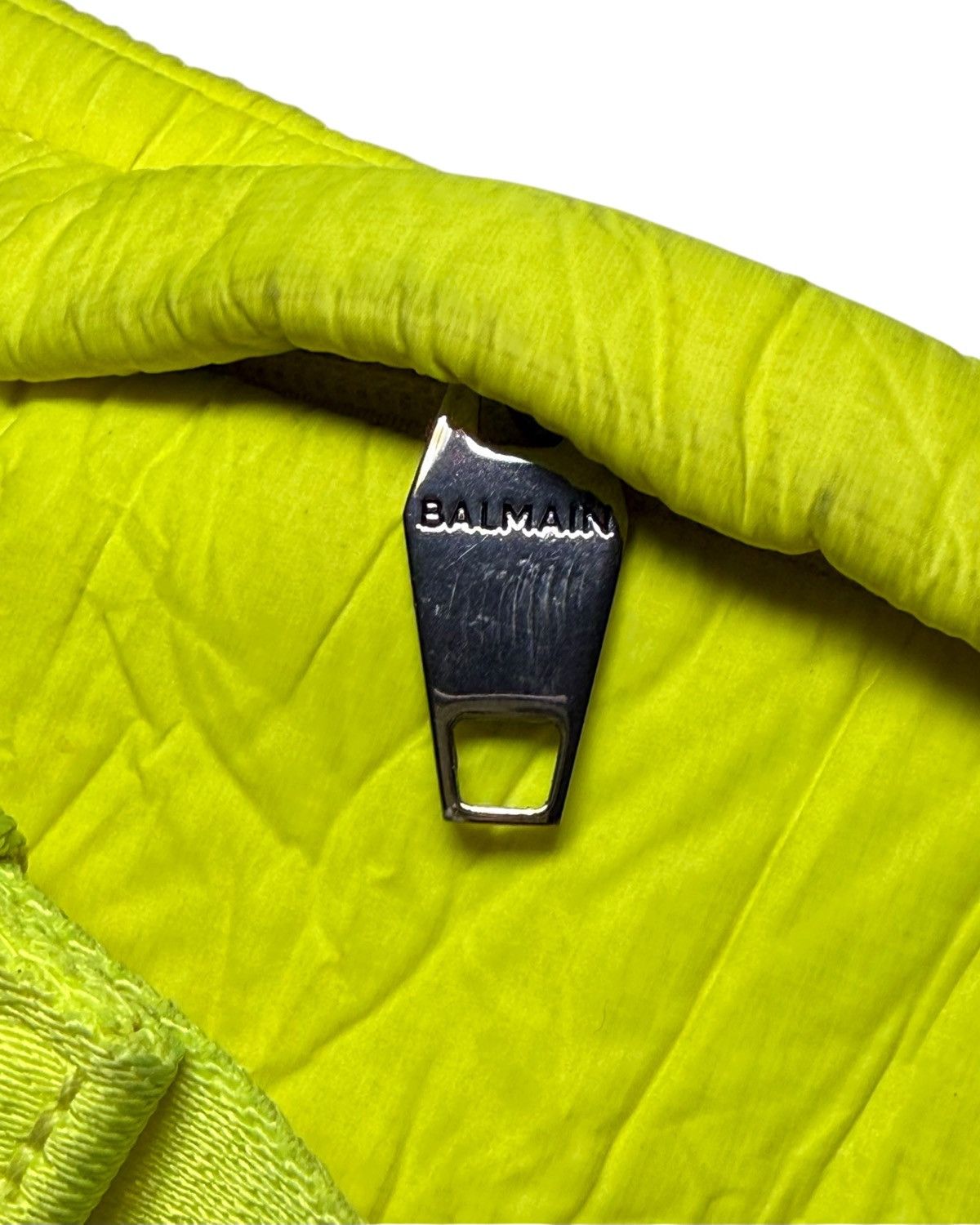 Balmain Balmain Lime-Green Embossed Nylon Belt Bag Size ONE SIZE - 4 Thumbnail