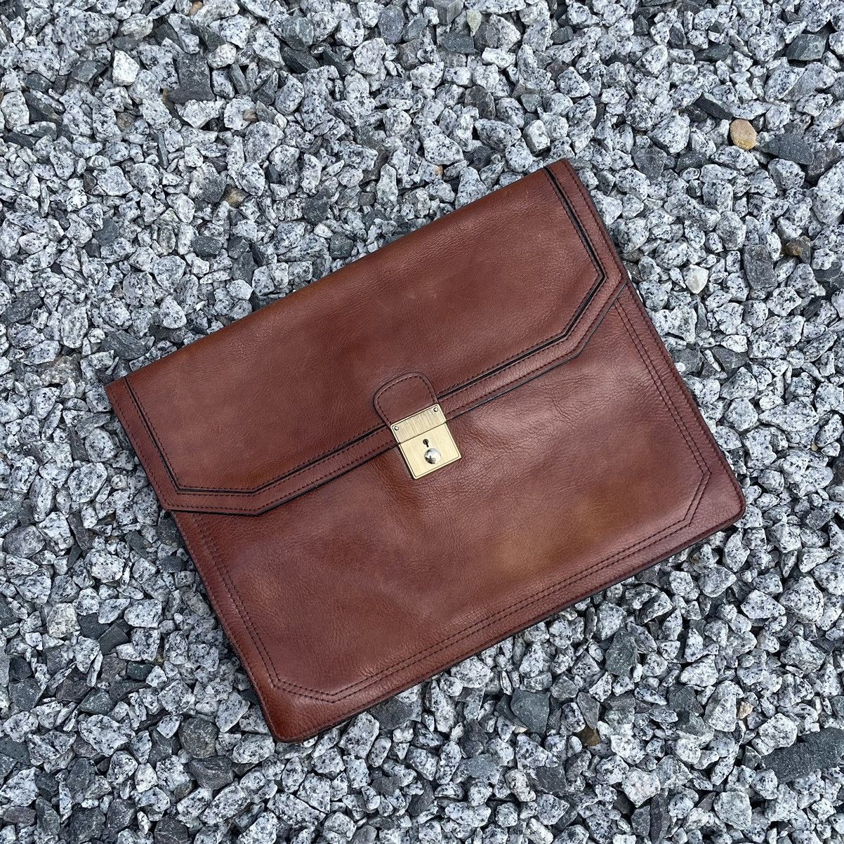 Japanese Brand × Leather × Vintage Vintage Pilot Full Leather Envelope/Document Case Size ONE SIZE - 1 Thumbnail