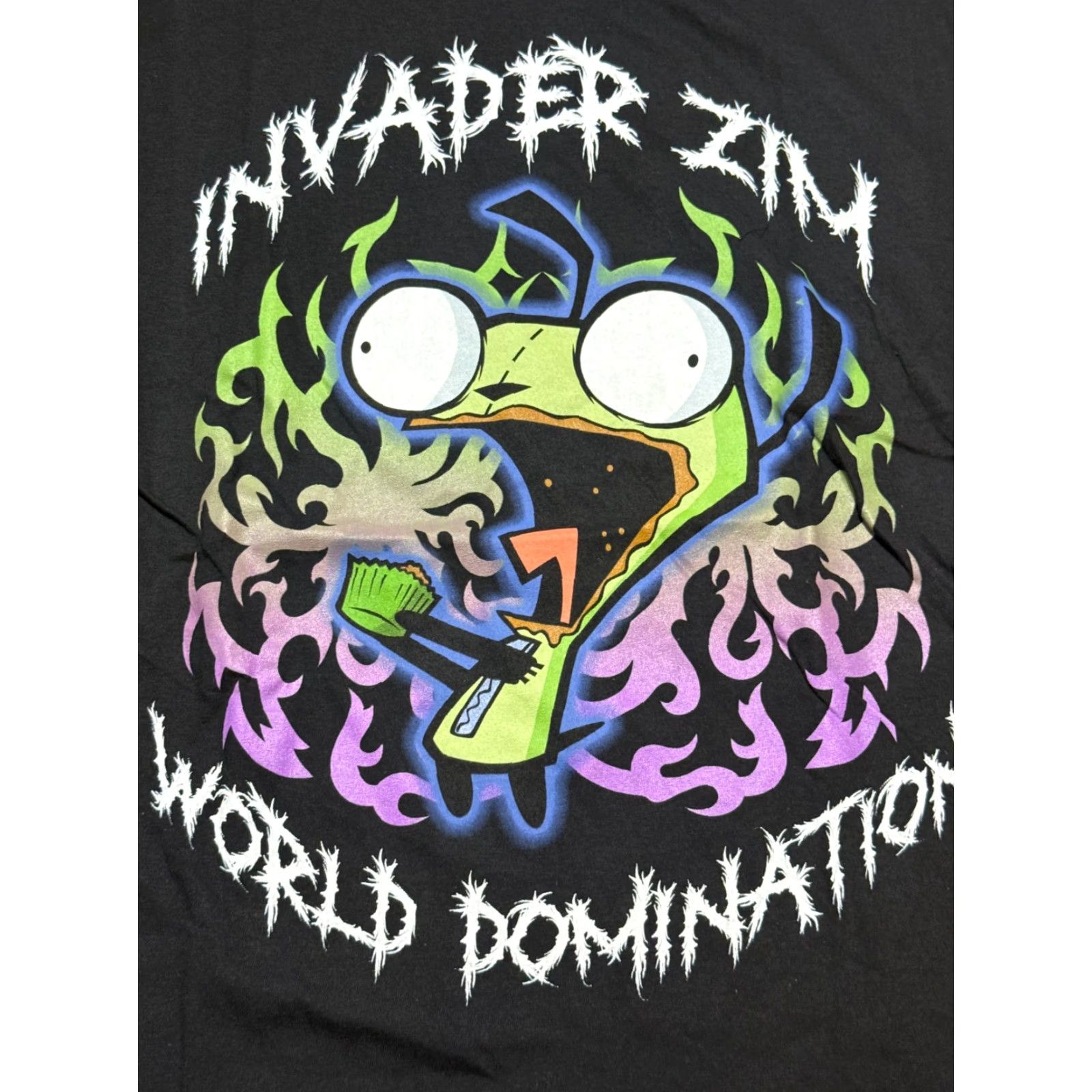 Nickelodeon Nickelodeon Shirt Men’s Size Medium Black Invader Zim World Domination T-Shirt Graphic Print Crew Neck Short Sleeve Cartoon 90s Mens Size US M / EU 48-50 / 2 - 5 Thumbnail