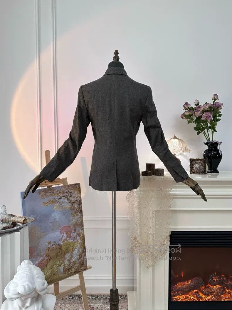 Hermes Hermes Margiela Era Cashmere Blazer Jacket, Gray Size XXS / US 00 / IT 34 - 2 Thumbnail
