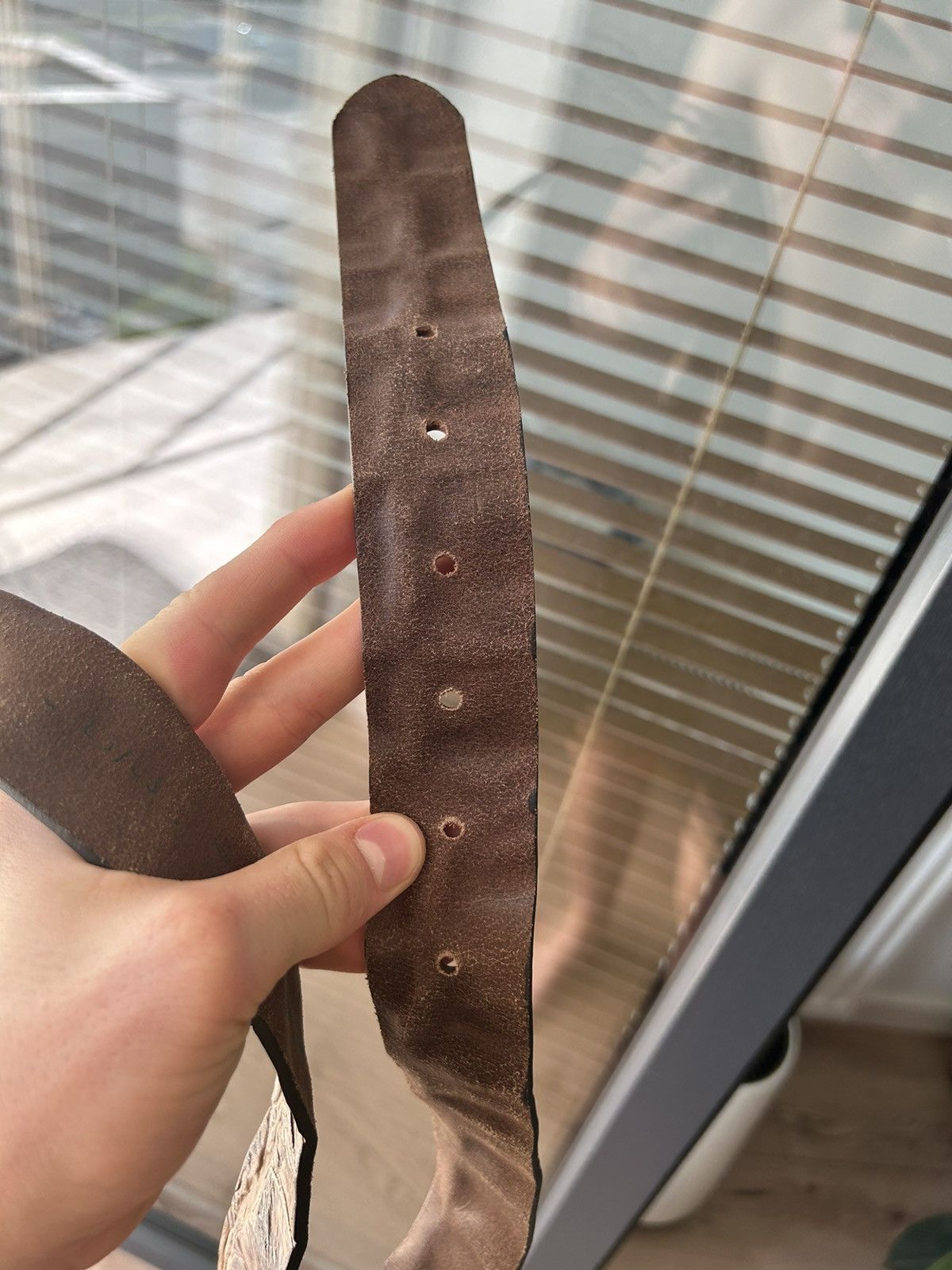 Japanese Brand × Vintage Vinatge leather Belt Size 32 - 7 Thumbnail