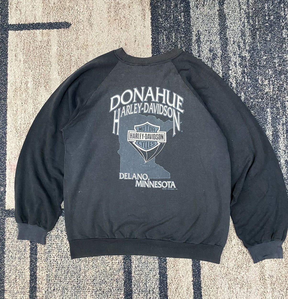 Harley Davidson Rare Vtg 1991 Harley Davidson Delano Minnesota Sweatshirt Size US L / EU 52-54 / 3 - 2 Thumbnail