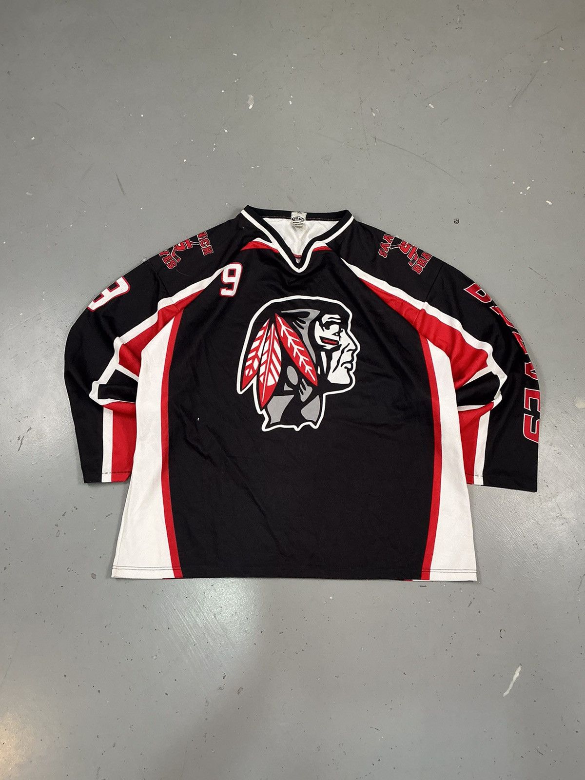 Vintage Vintage athletic knit hockey jersey Size US L / EU 52-54 / 3 - 1 Thumbnail