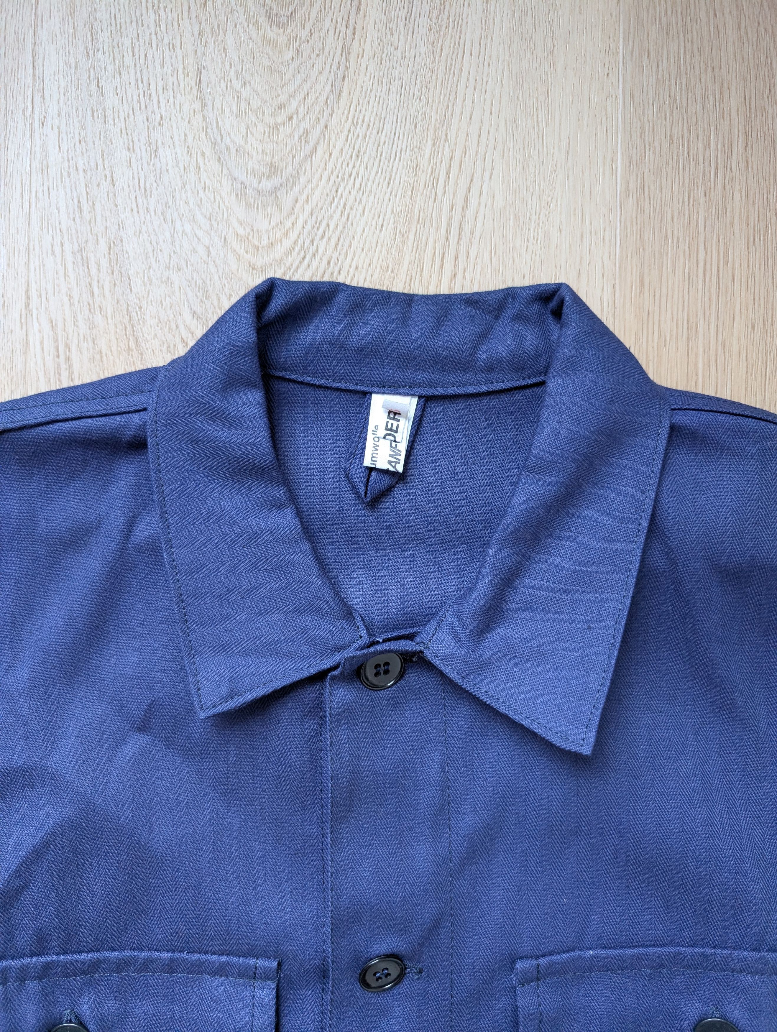 Vintage VTG sanfor moleskin blue jacket workwear French chore coat Size US M / EU 48-50 / 2 - 6 Thumbnail