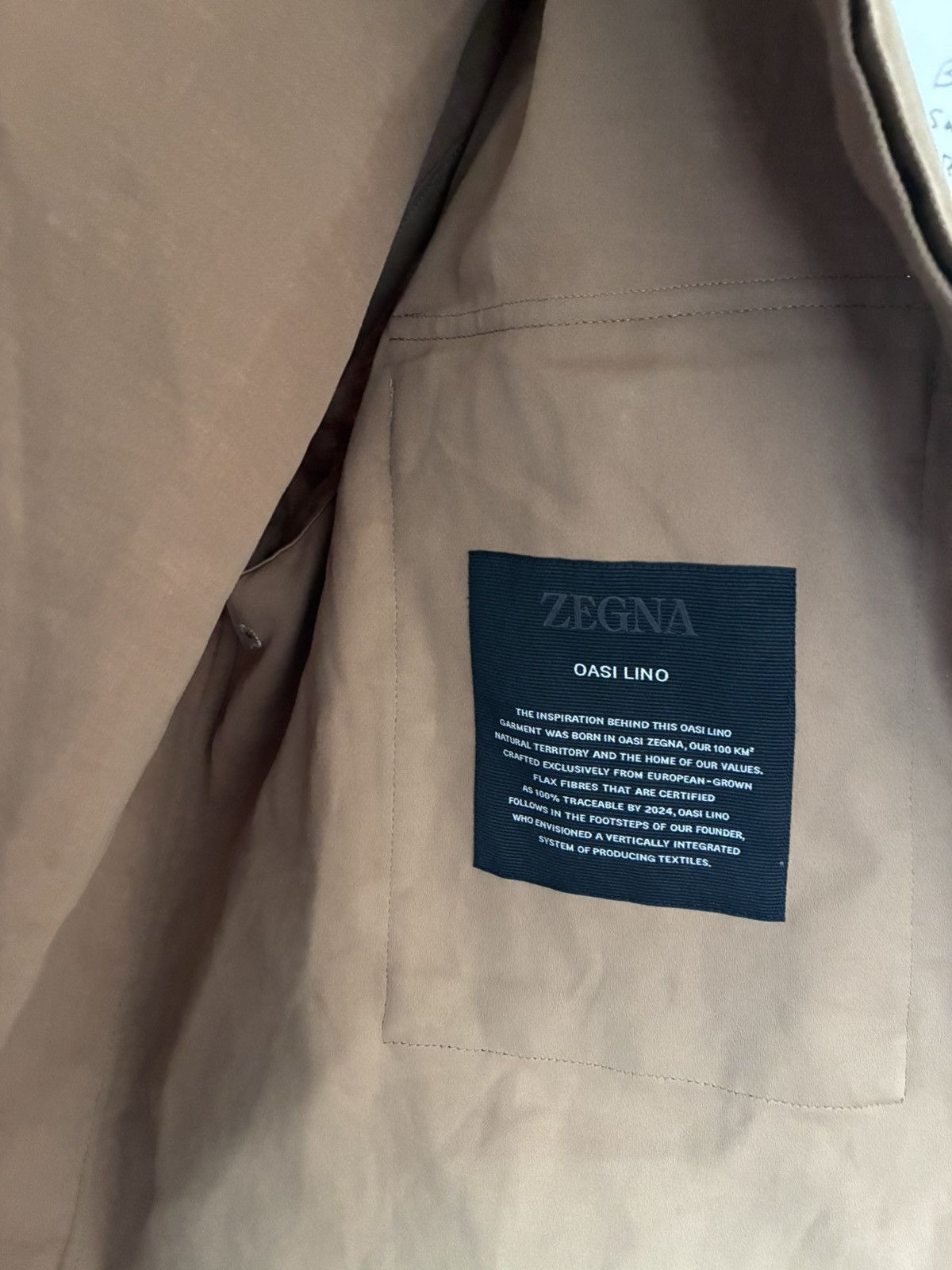 Ermenegildo Zegna Zegna camel linen overshirt size medium Size US M / EU 48-50 / 2 - 6 Thumbnail