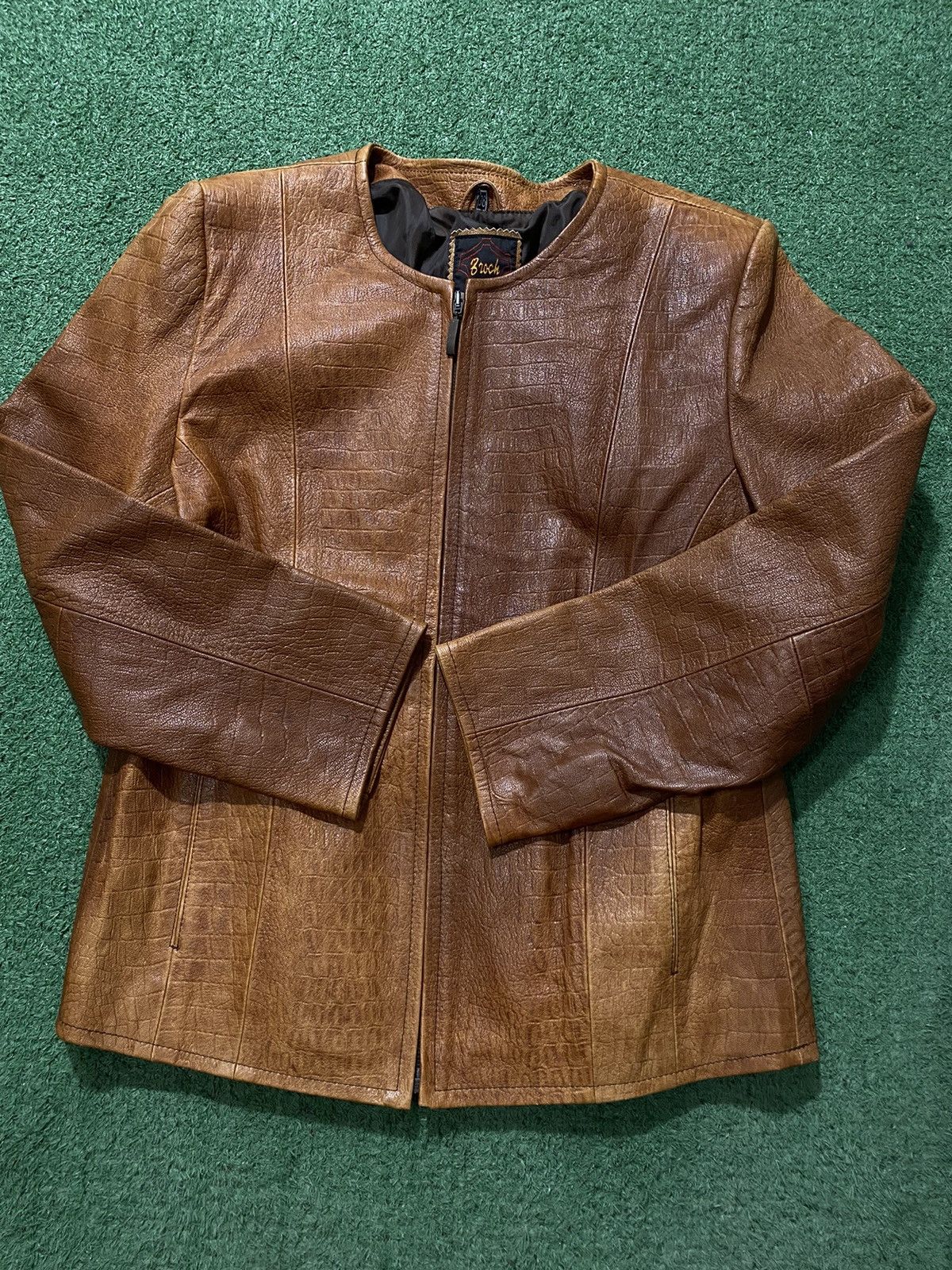 Genuine Leather Genuine leather jacket italy ramones zipper moto Size S / US 4 / IT 40 - 2 Thumbnail