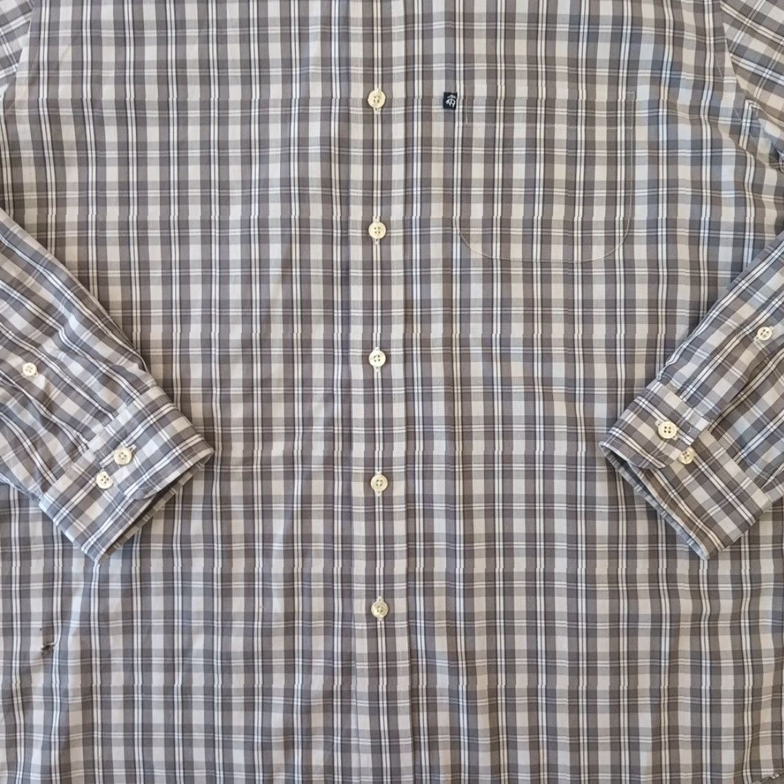 Brooks Brothers Brooks Brothers Shirt Mens XL Gray Plaid Long Sleeve Button Down Slim Fit Size US XL / EU 56 / 4 - 5 Thumbnail