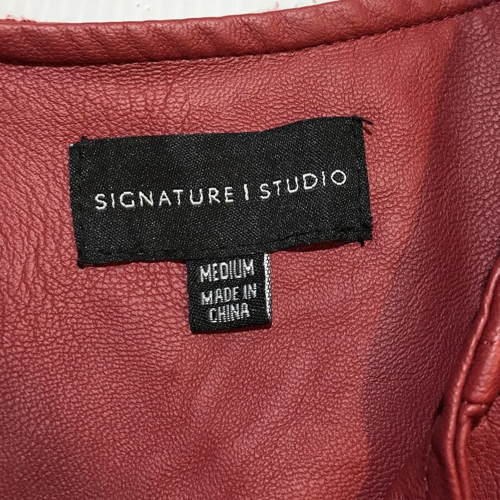 Other Signature Studio Red Faux Leather Long Sleeve Jacket M Size M / US 6-8 / IT 42-44 - 4 Thumbnail